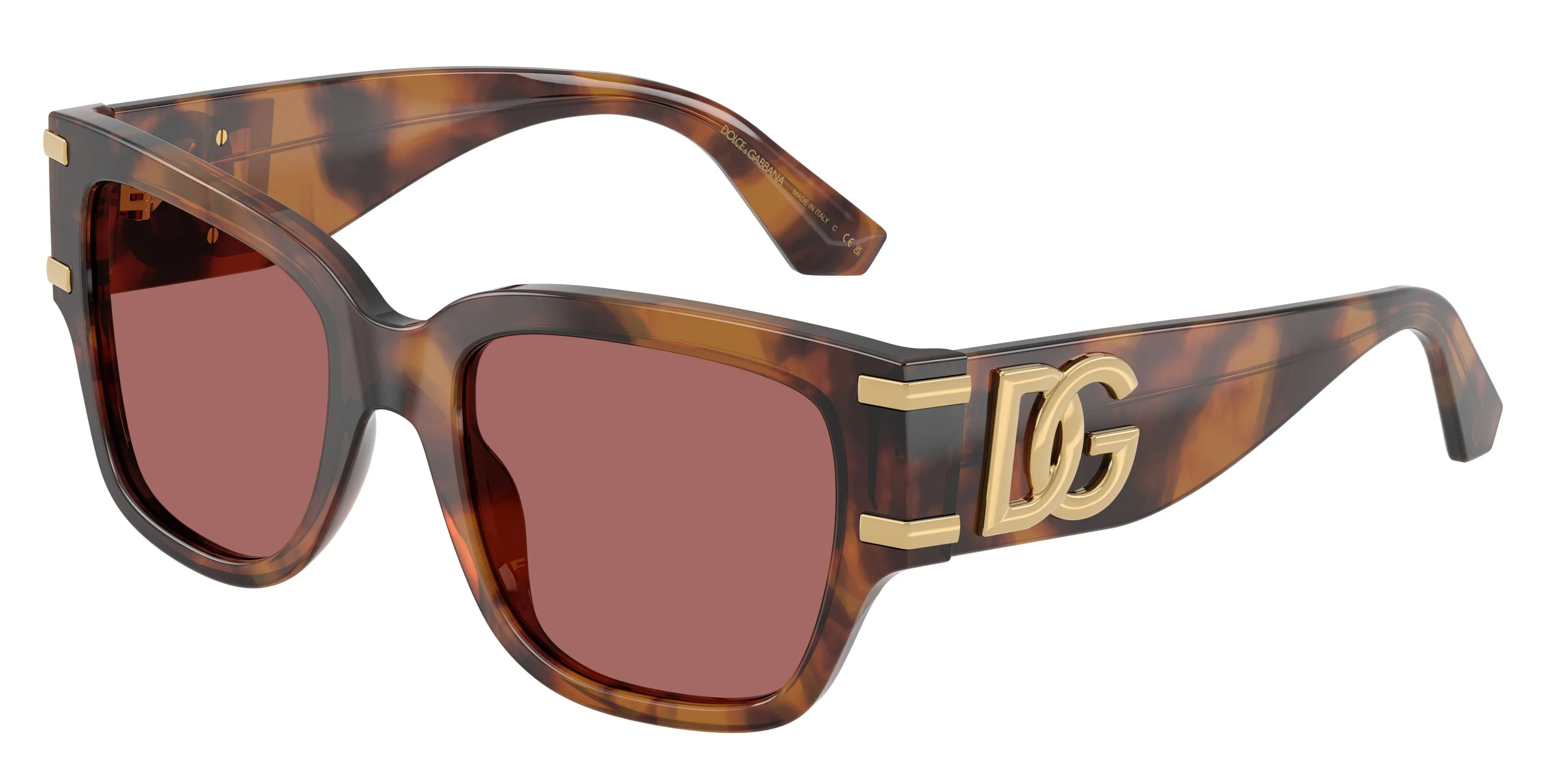 Dolce & Gabbana DG4563 349769 Occhiali da sole Acetato Tartaruga Viola Squadrata Normale - immagine 1
