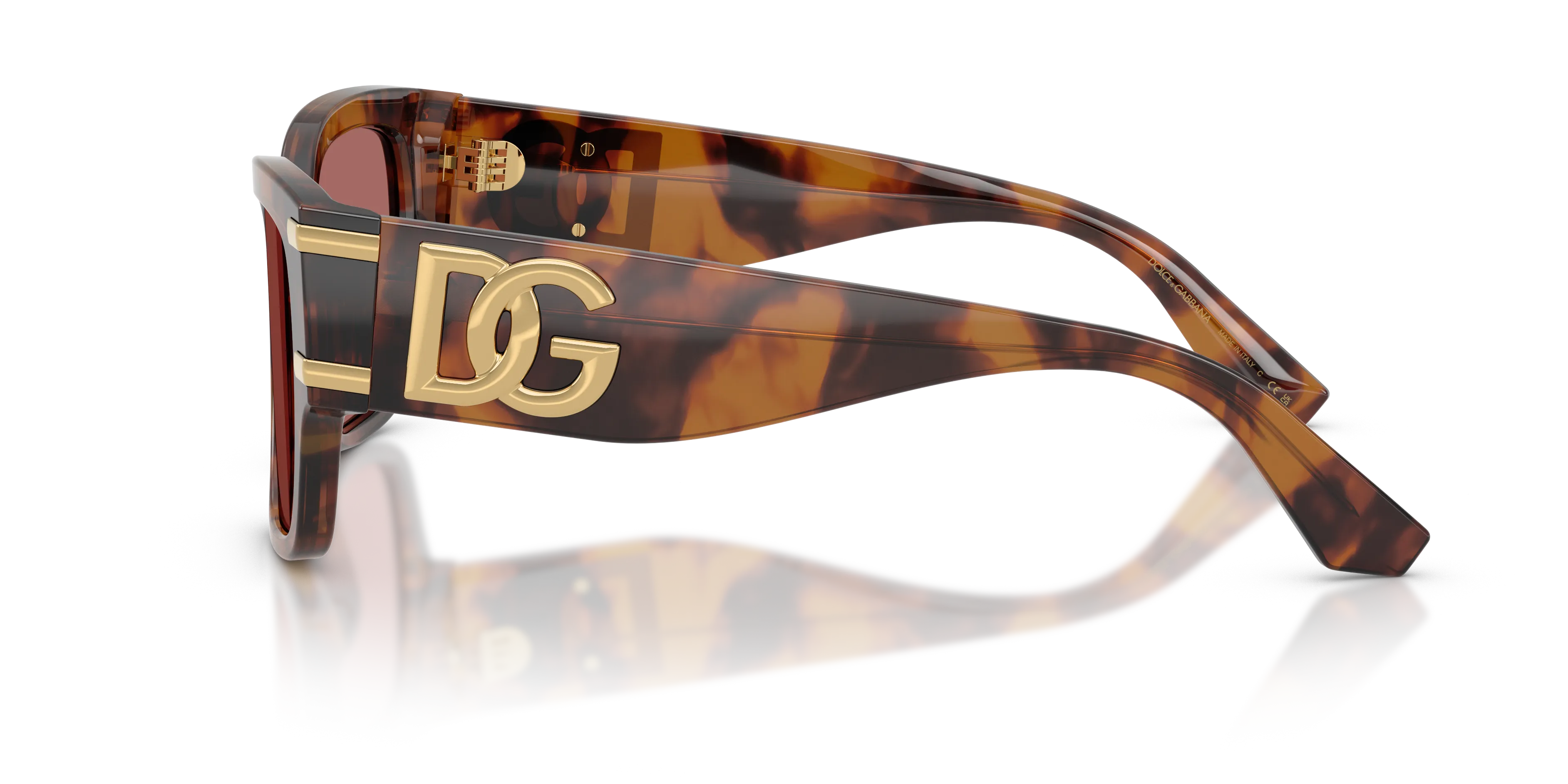 Dolce & Gabbana DG4563 349769 Occhiali da sole Acetato Tartaruga Viola Squadrata Normale - immagine 4