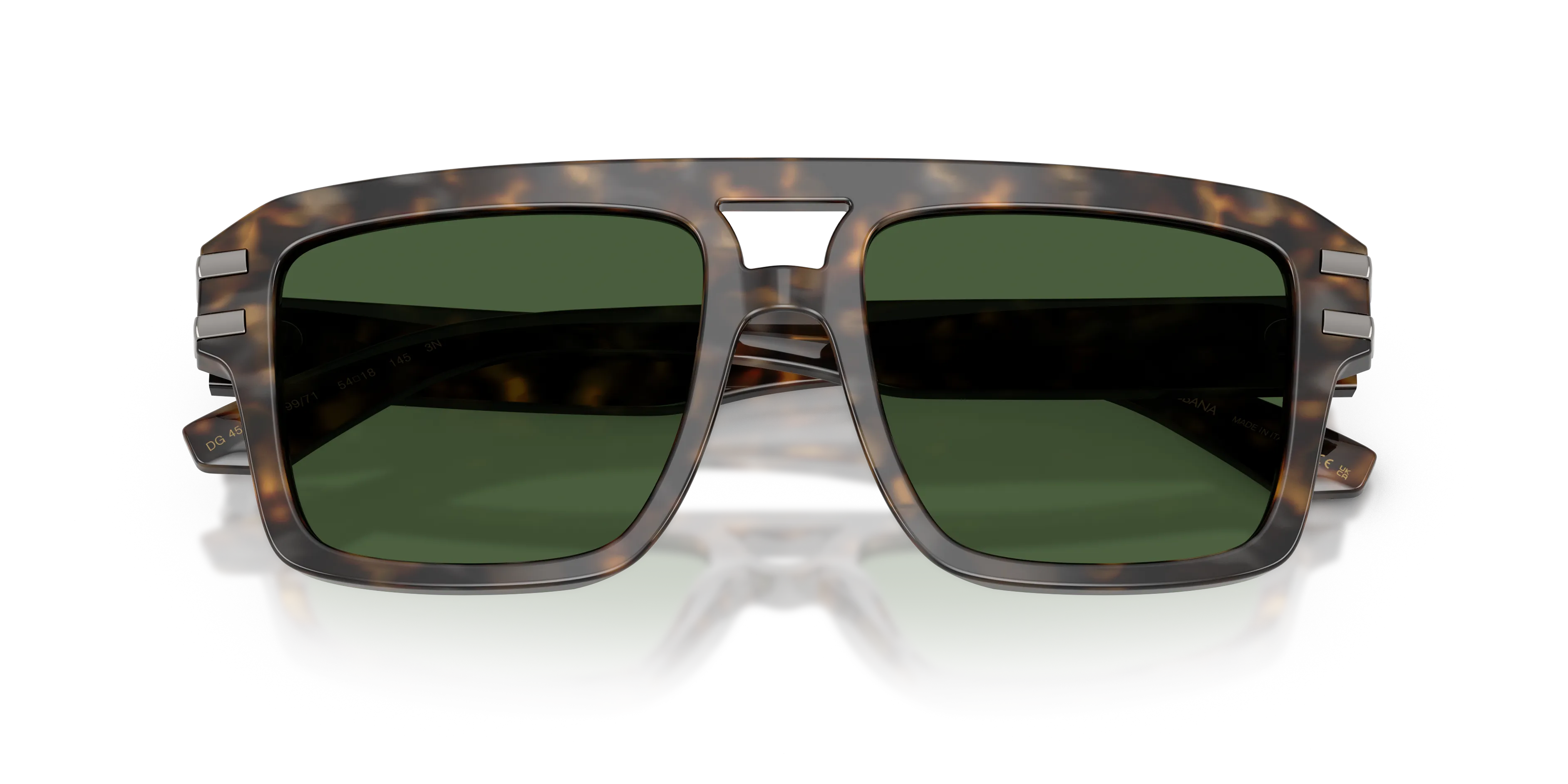 Dolce & Gabbana DG4562 349971 Occhiali da sole Acetato Marrone Verde Pilot Normale - immagine 2