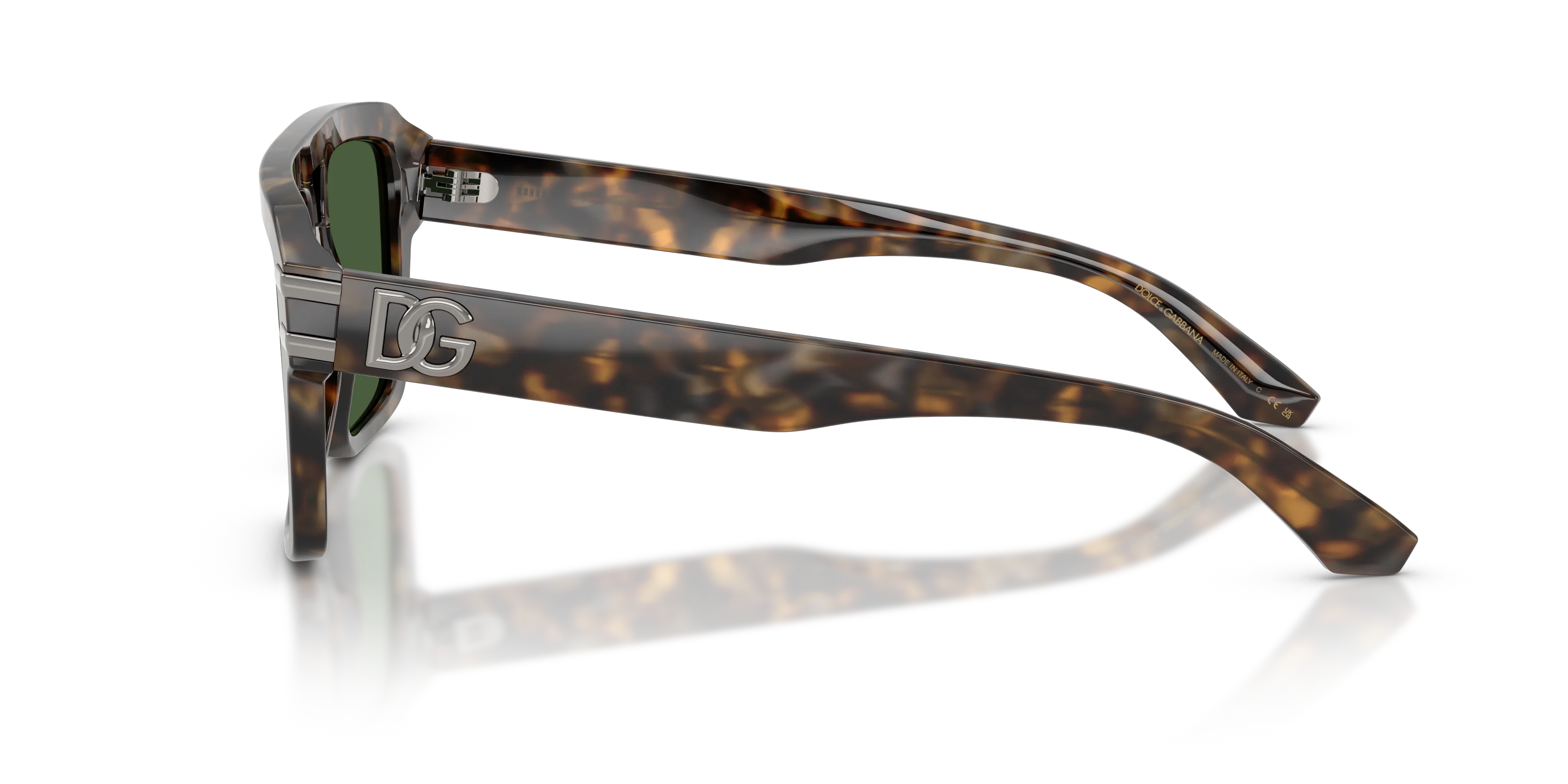 Dolce & Gabbana DG4562 349971 Occhiali da sole Acetato Marrone Verde Pilot Normale - immagine 4