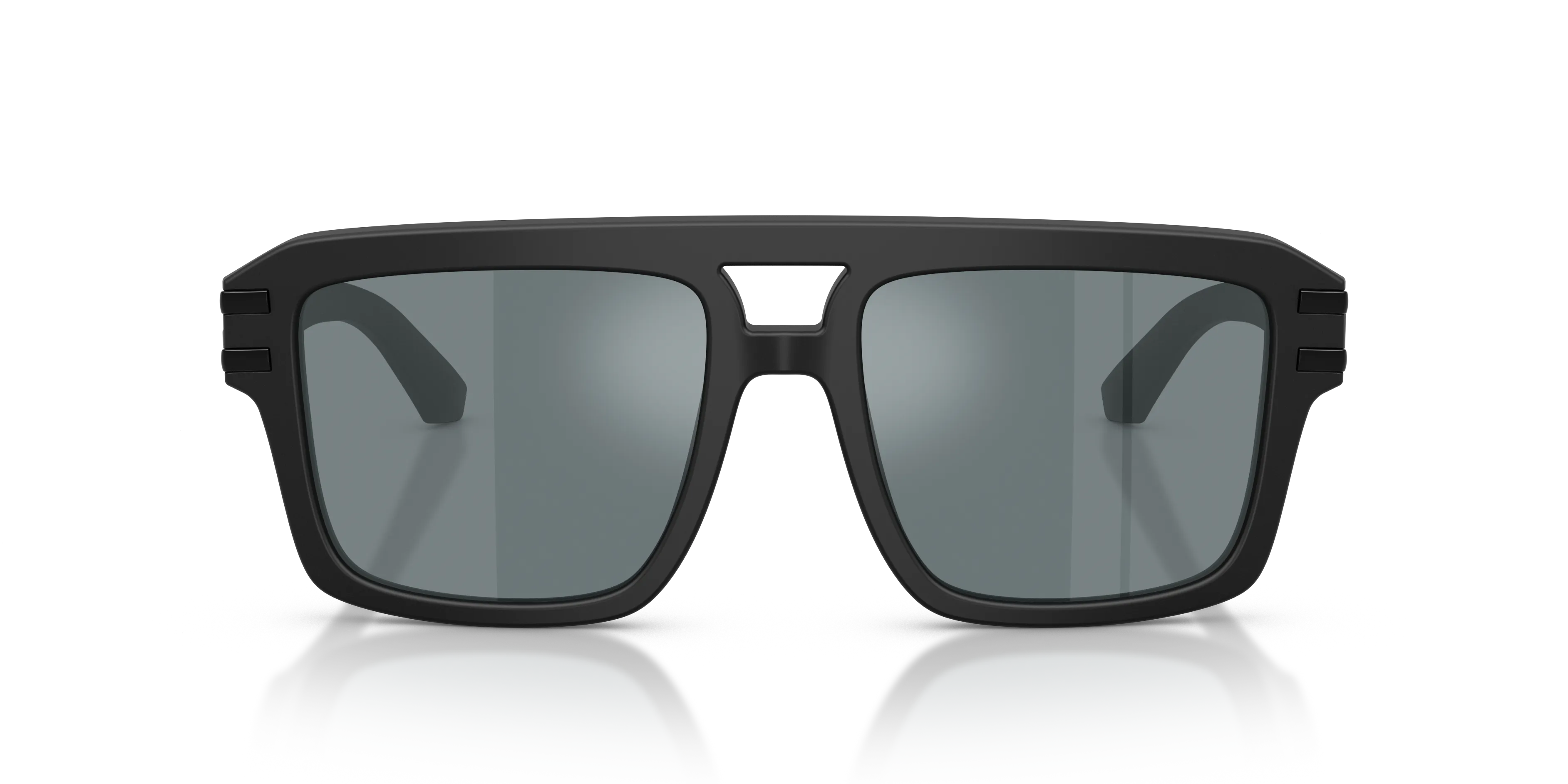 Dolce & Gabbana DG4562 25256G Occhiali da sole Acetato Nero Grigio Pilot Specchiate - immagine 3