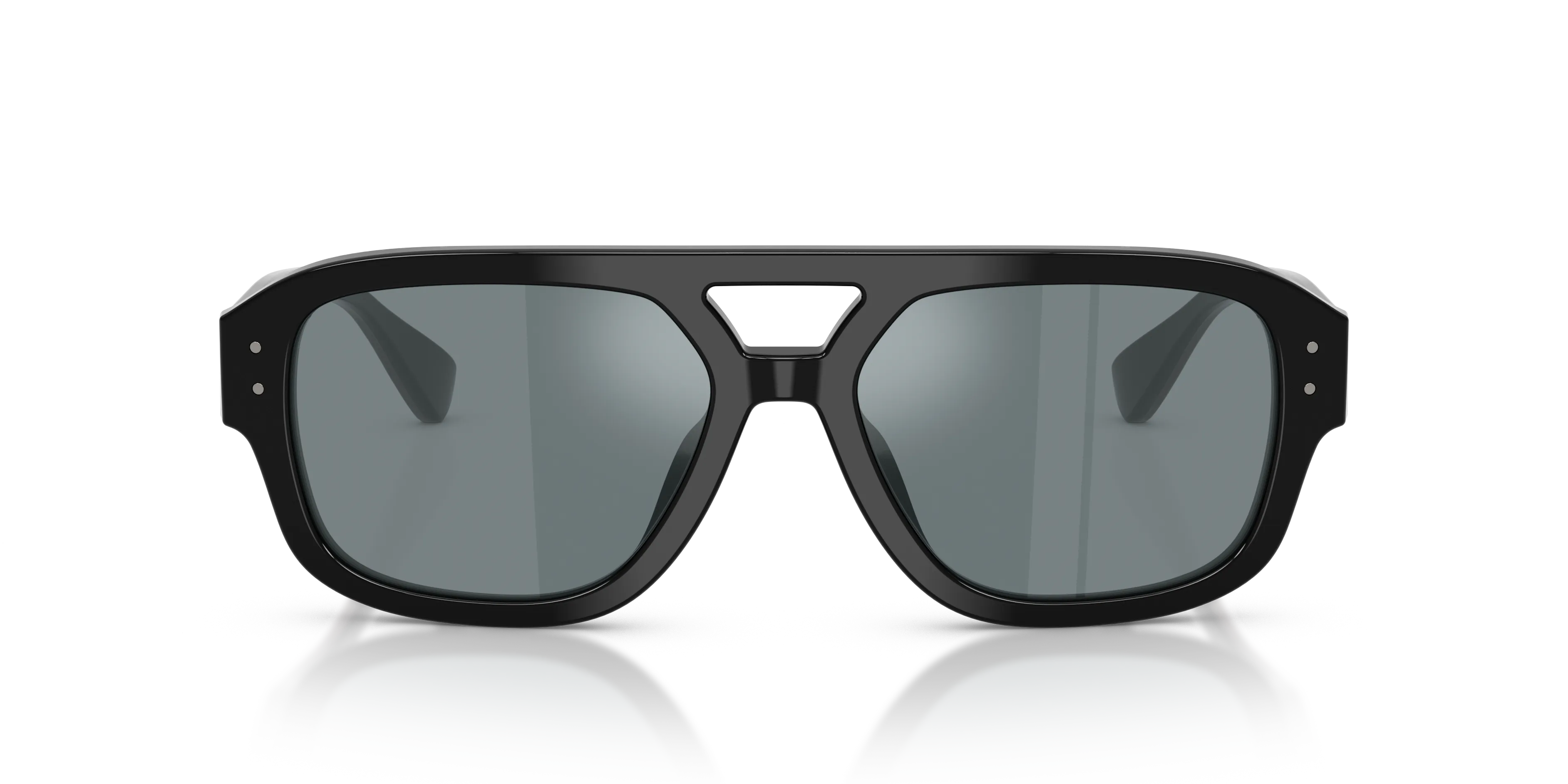 Dolce & Gabbana DG4561 501/6G Occhiali da sole Acetato Nero Grigio Pilot Specchiate - immagine 3