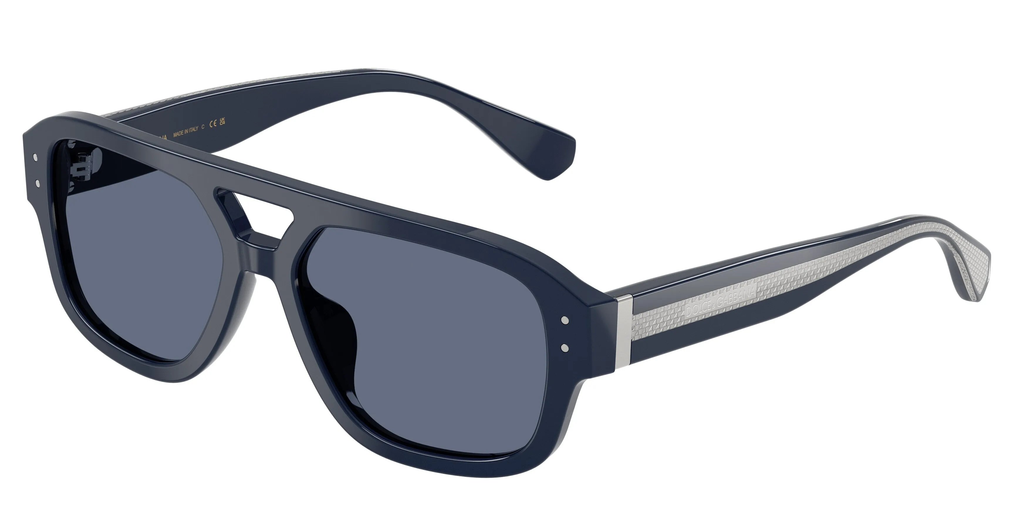 Dolce & Gabbana DG4561 328072 Occhiali da sole Acetato Blu Blu Pilot Normale - immagine 1