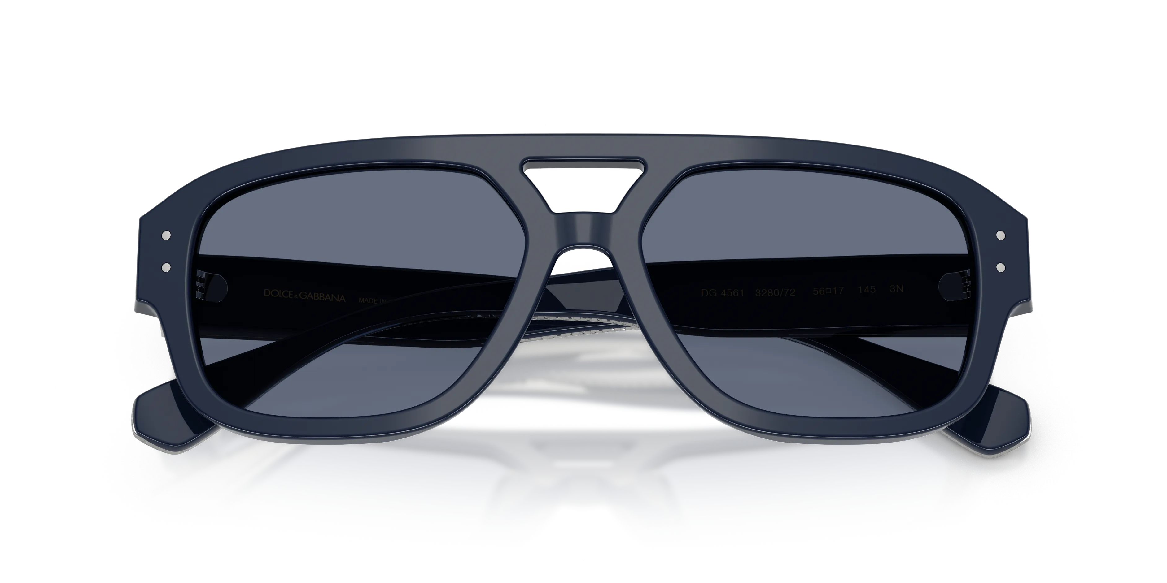 Dolce & Gabbana DG4561 328072 Occhiali da sole Acetato Blu Blu Pilot Normale - immagine 2
