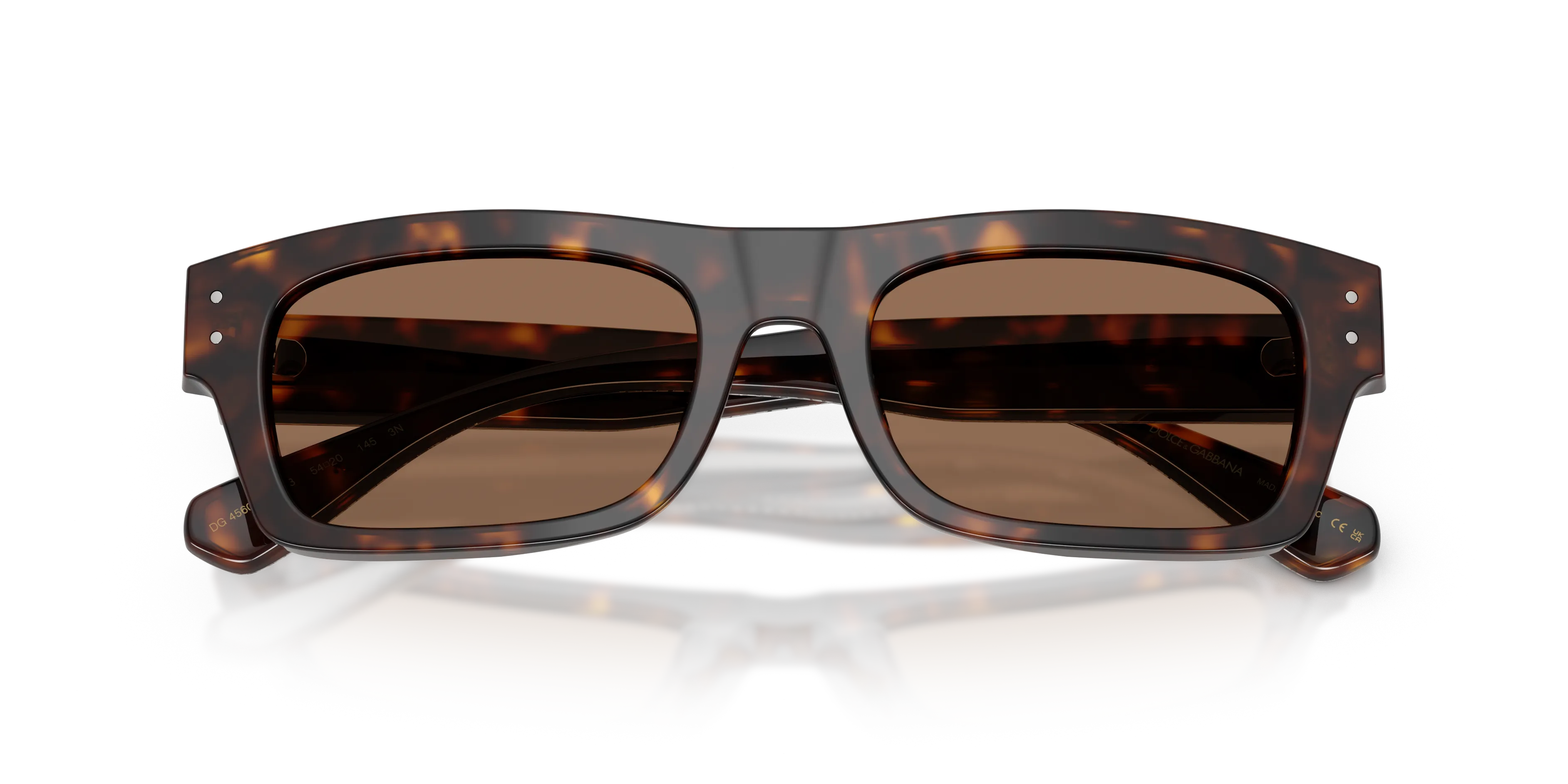 Dolce & Gabbana DG4560 502/73 Occhiali da sole Acetato Tartaruga Marrone Squadrata Normale - immagine 2