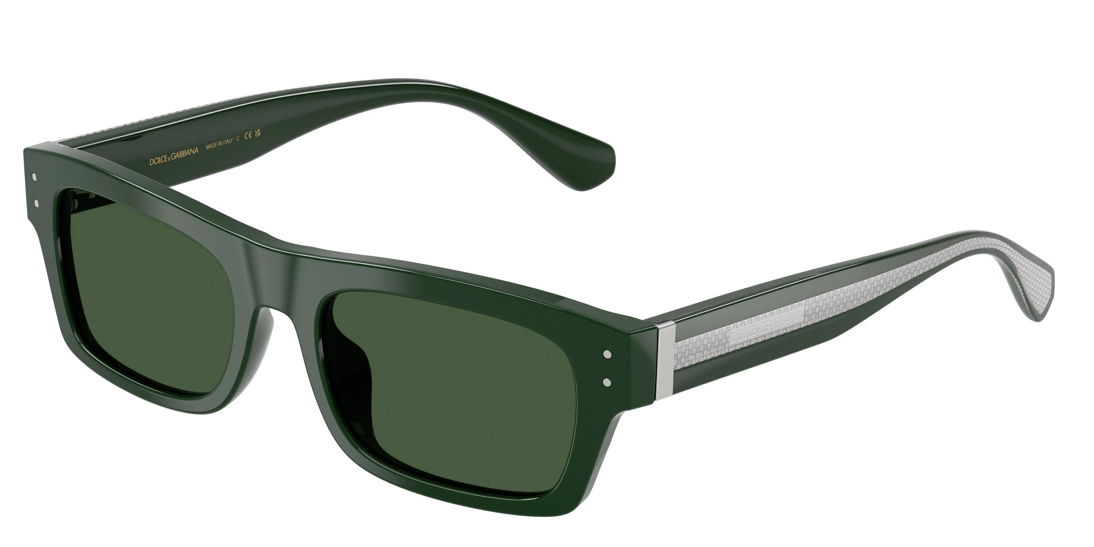 Dolce & Gabbana DG4560 331182 Occhiali da sole Acetato Verde Verde Squadrata Normale - immagine 1