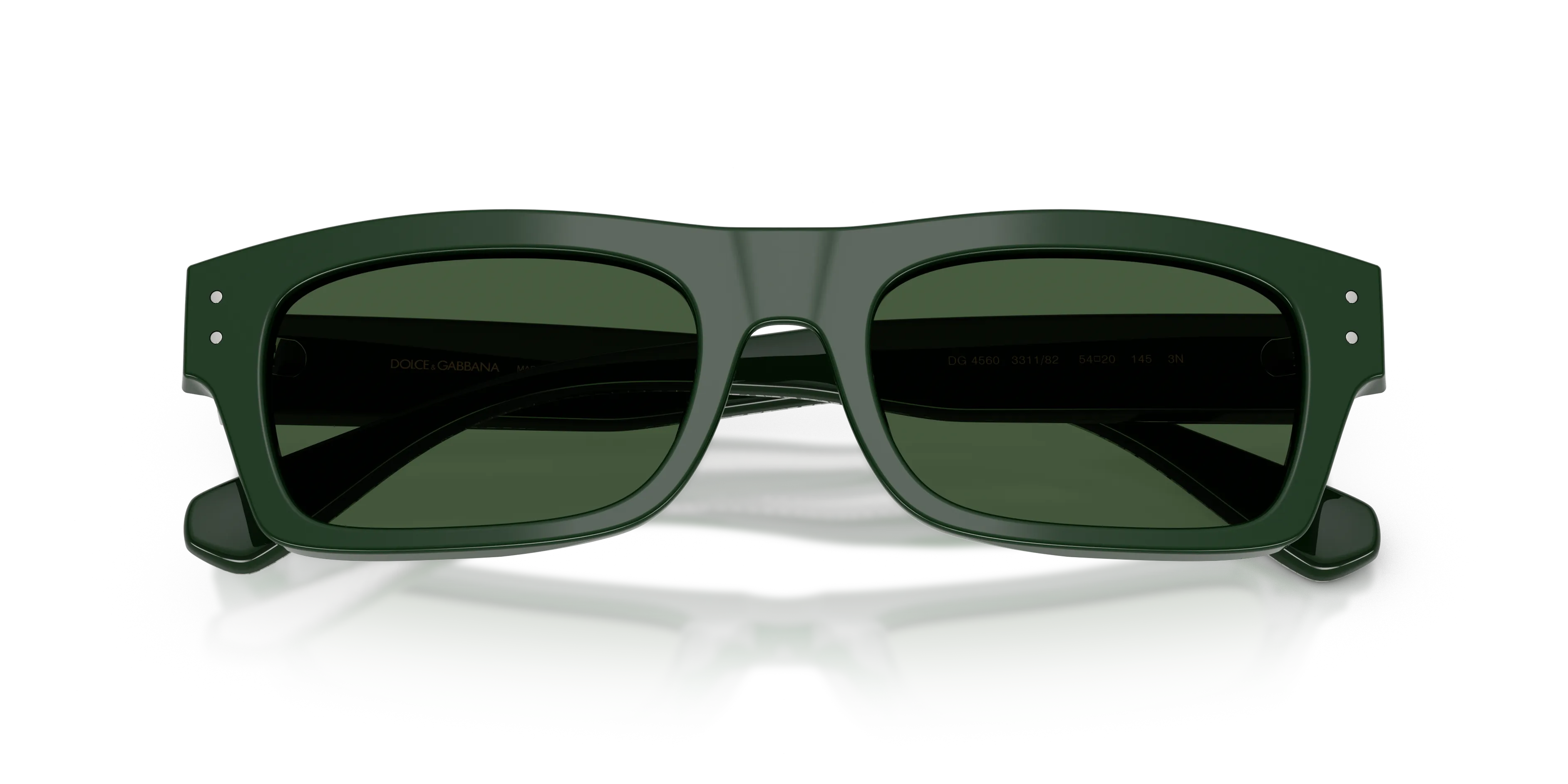 Dolce & Gabbana DG4560 331182 Occhiali da sole Acetato Verde Verde Squadrata Normale - immagine 2
