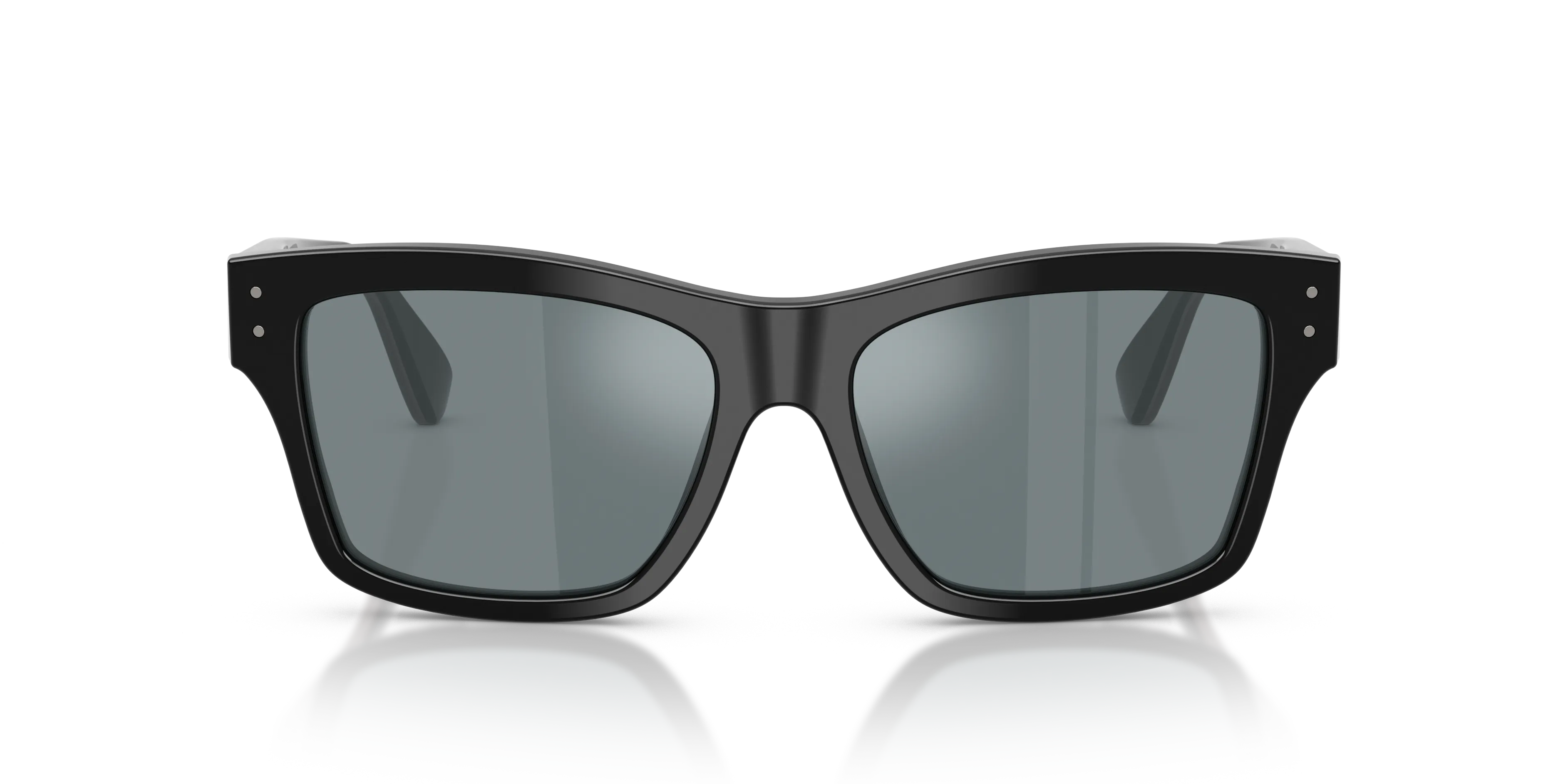 Dolce & Gabbana DG4559 501/6G Occhiali da sole Acetato Nero Grigio Squadrata Specchiate - immagine 3