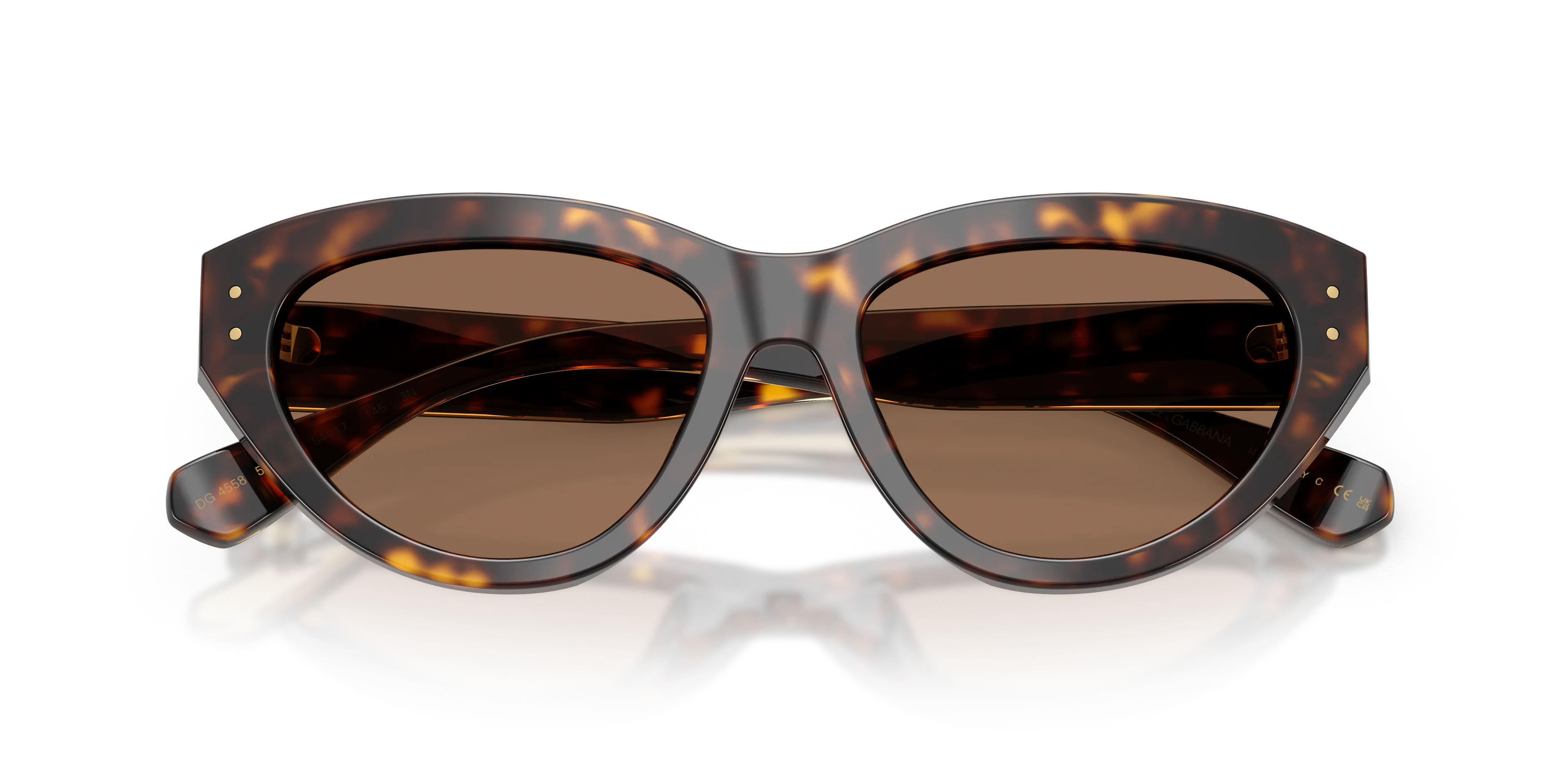 Dolce & Gabbana DG4558 502/73 Occhiali da sole Acetato Tartaruga Marrone Farfalla Normale - immagine 2