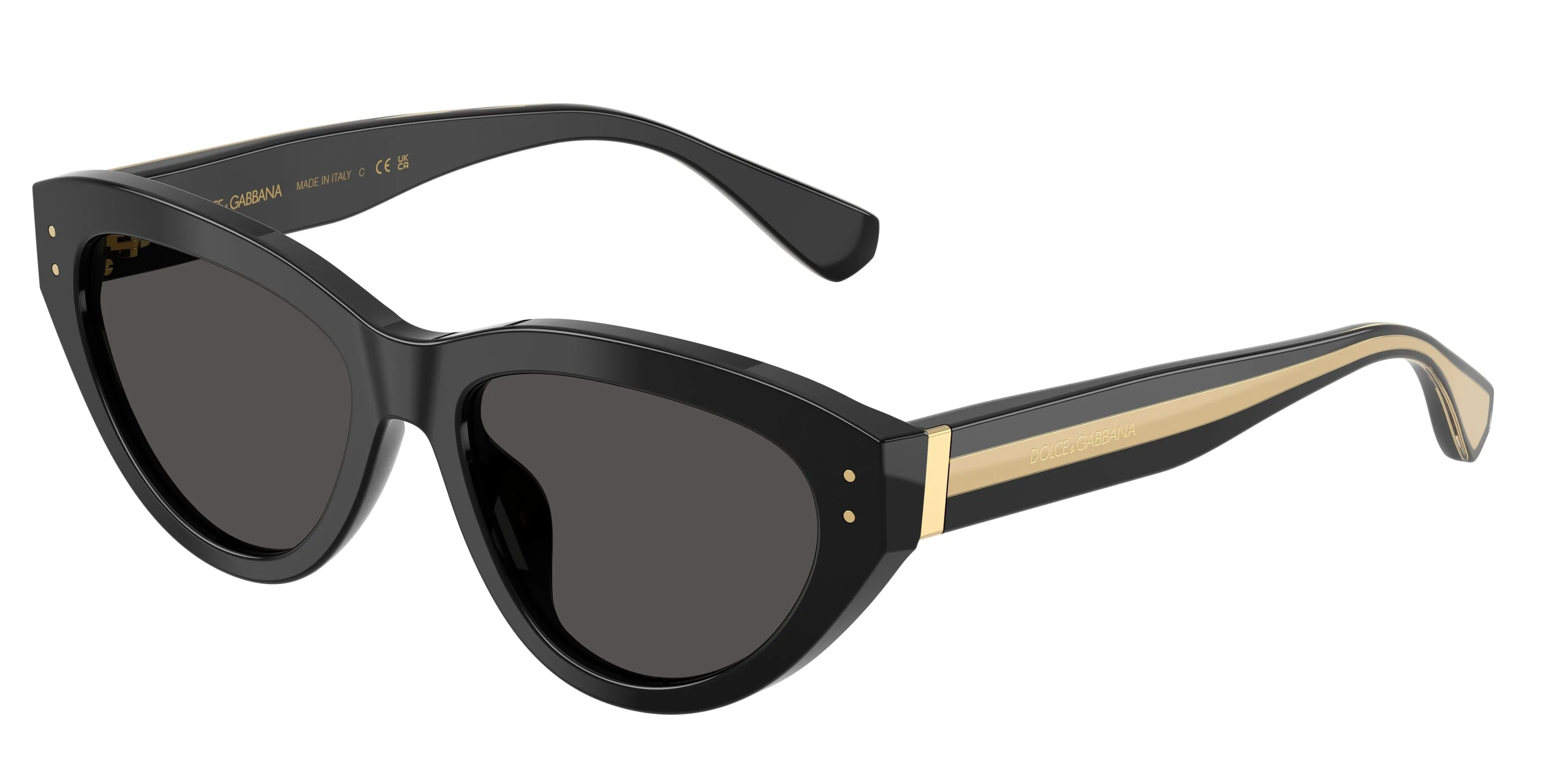 Dolce & Gabbana DG4558 501/87 Occhiali da sole Acetato Nero Grigio Farfalla Normale - immagine 1