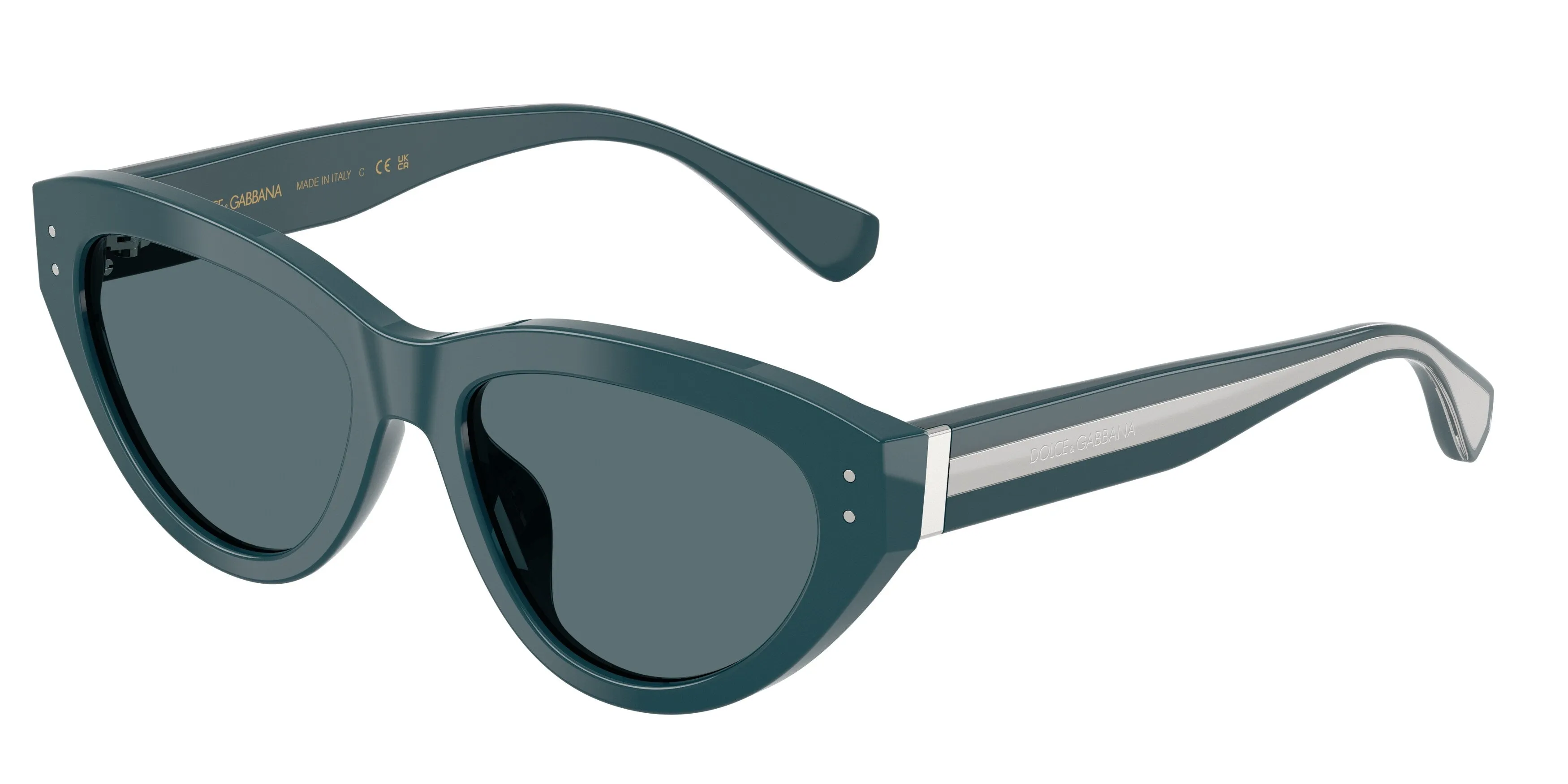 Dolce & Gabbana DG4558 350287 Occhiali da sole Acetato Verde Grigio Farfalla Normale - immagine 1