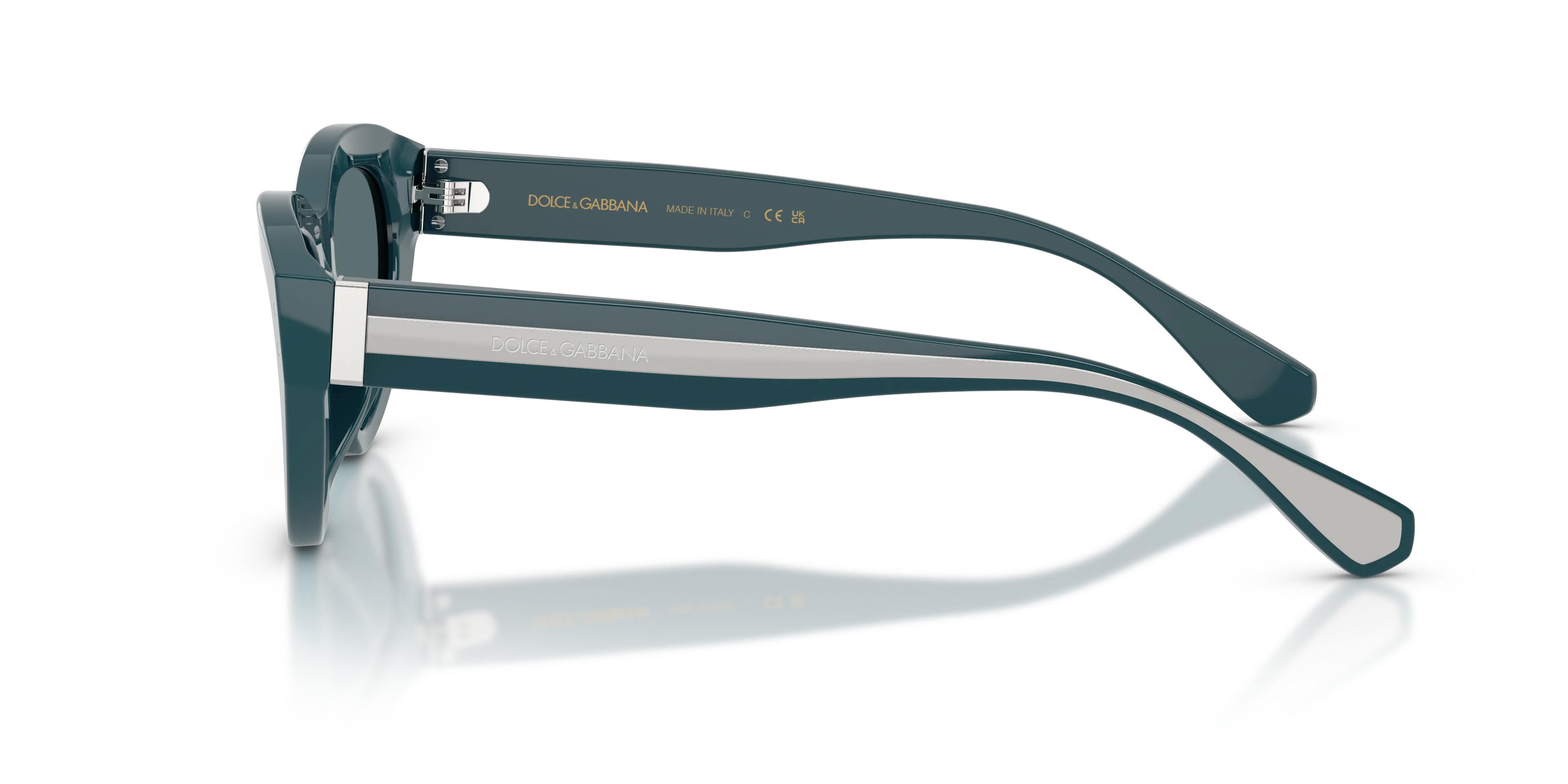 Dolce & Gabbana DG4558 350287 Occhiali da sole Acetato Verde Grigio Farfalla Normale - immagine 4