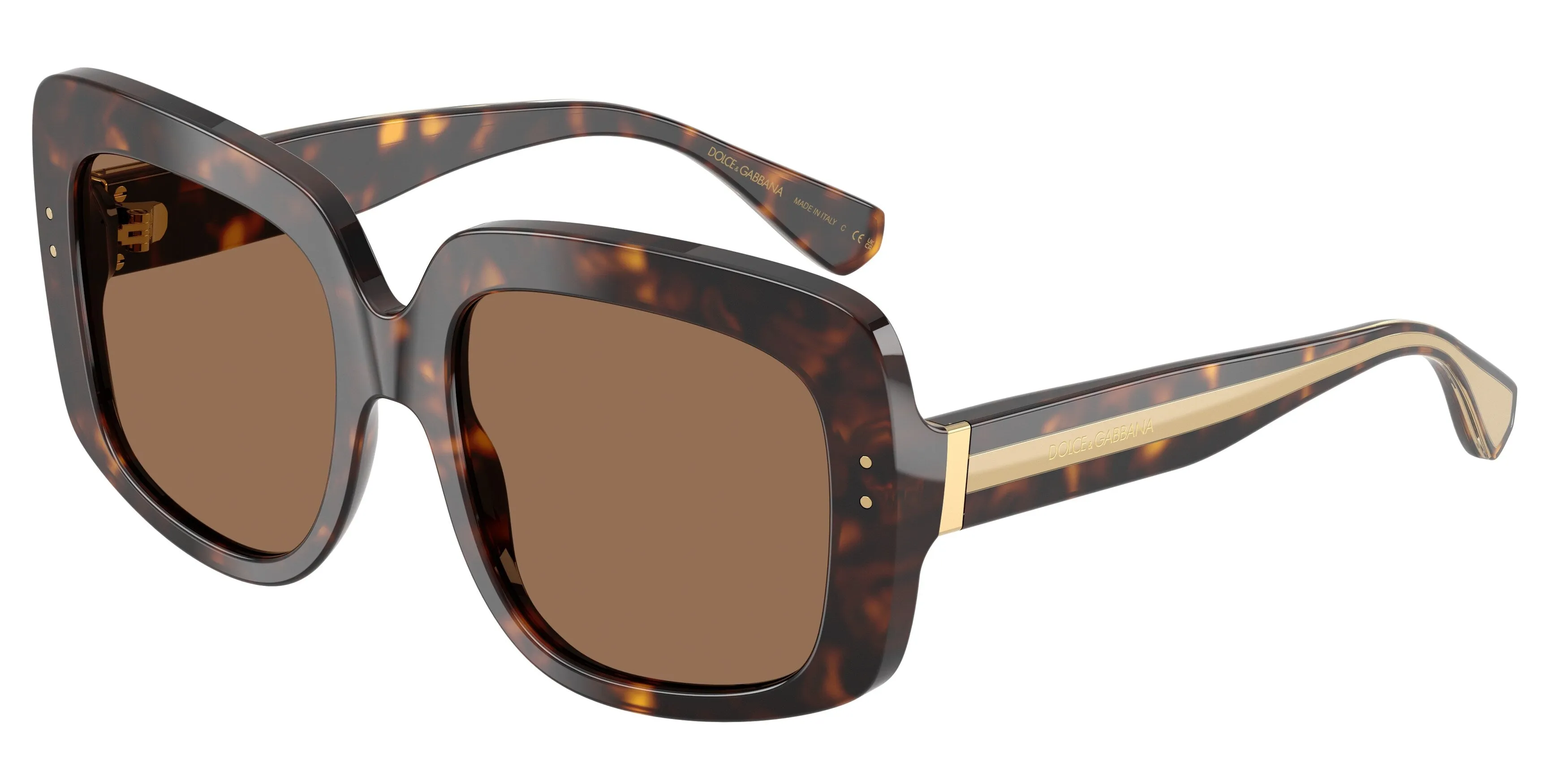 Dolce & Gabbana DG4557 502/73 Occhiali da sole Acetato Tartaruga Marrone Squadrata Normale - immagine 1