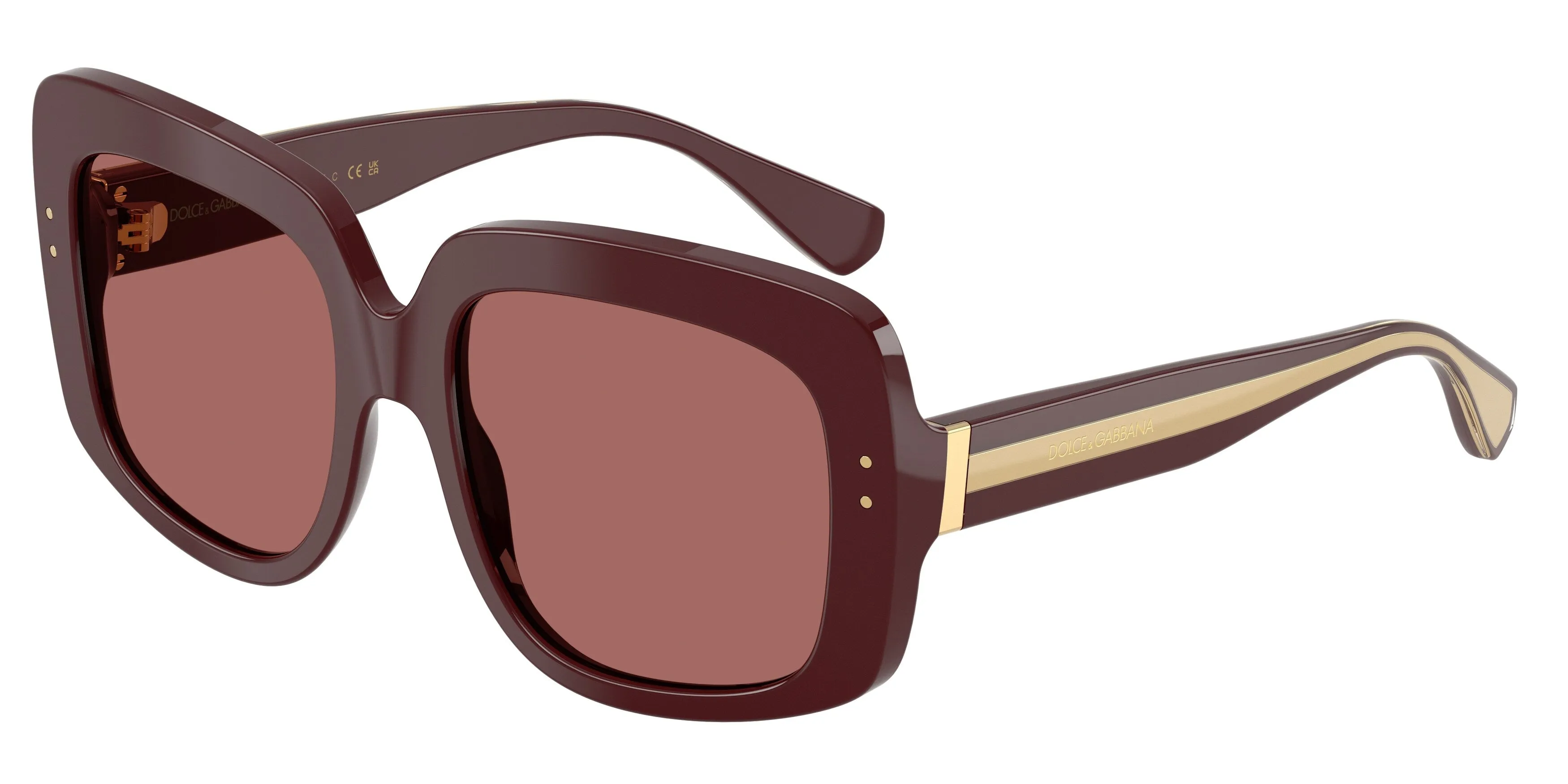 Dolce & Gabbana DG4557 309169 Occhiali da sole Acetato Rosso Viola Squadrata Normale - immagine 1