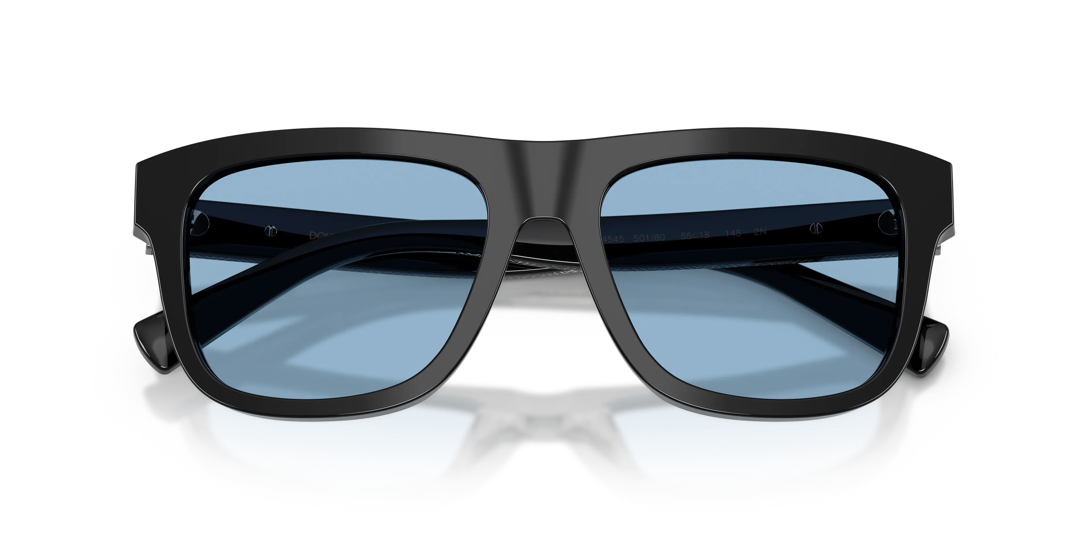 Dolce & Gabbana DG4545 501/80 Occhiali da sole Acetato Nero Blu Squadrata Normale - immagine 2