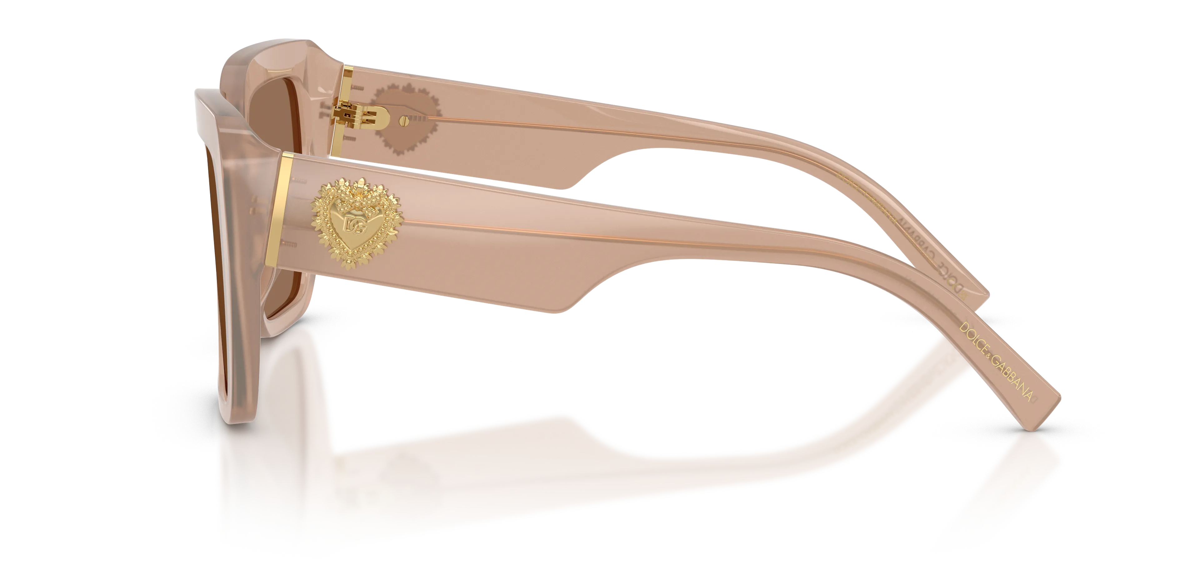 Dolce & Gabbana DG4538 304273 Occhiali da sole Acetato Marrone Marrone Squadrata Normale - immagine 4