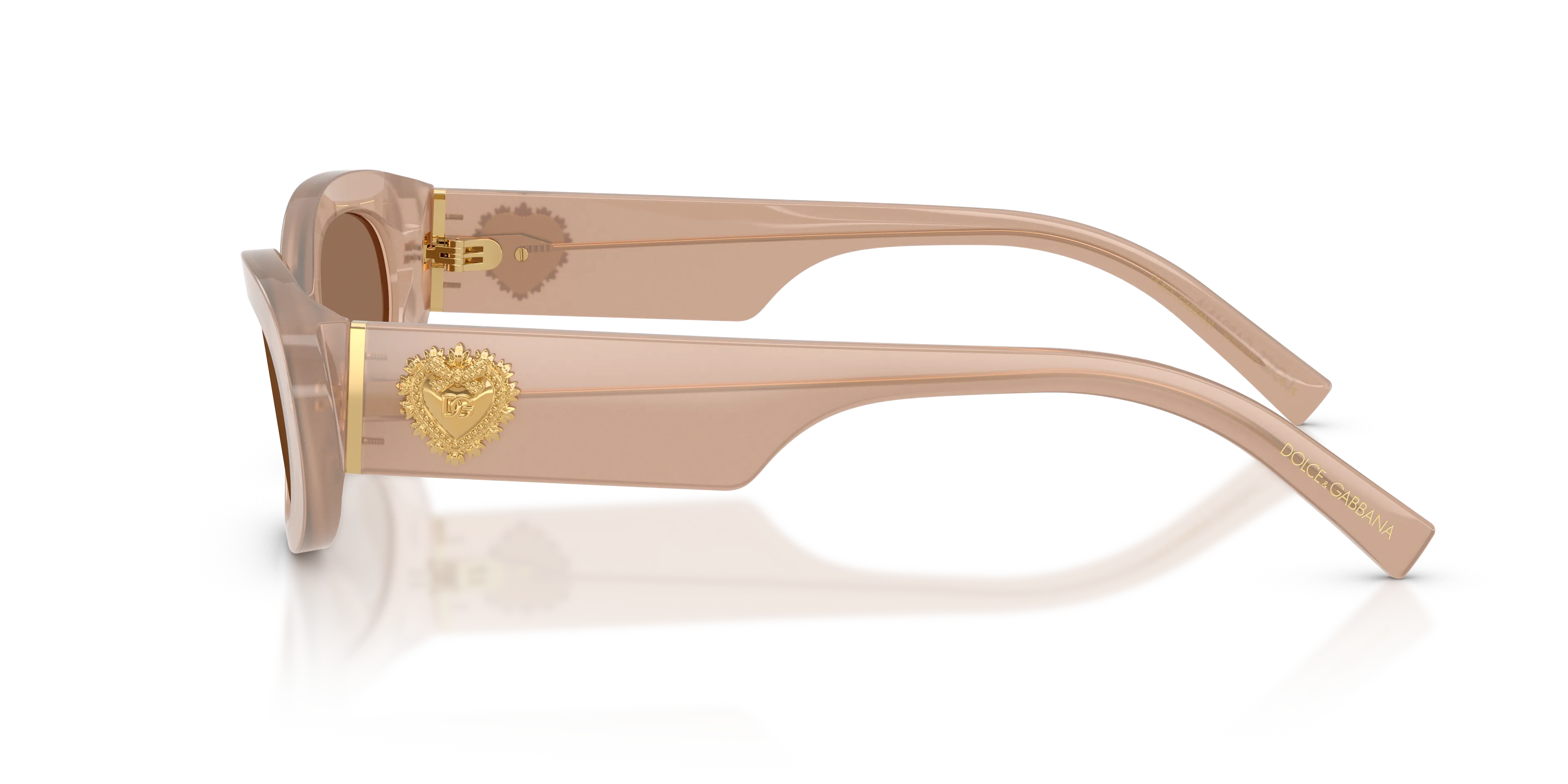 Dolce & Gabbana DG4537 304273 Occhiali da sole Acetato Marrone Marrone Rotonda Normale - immagine 4