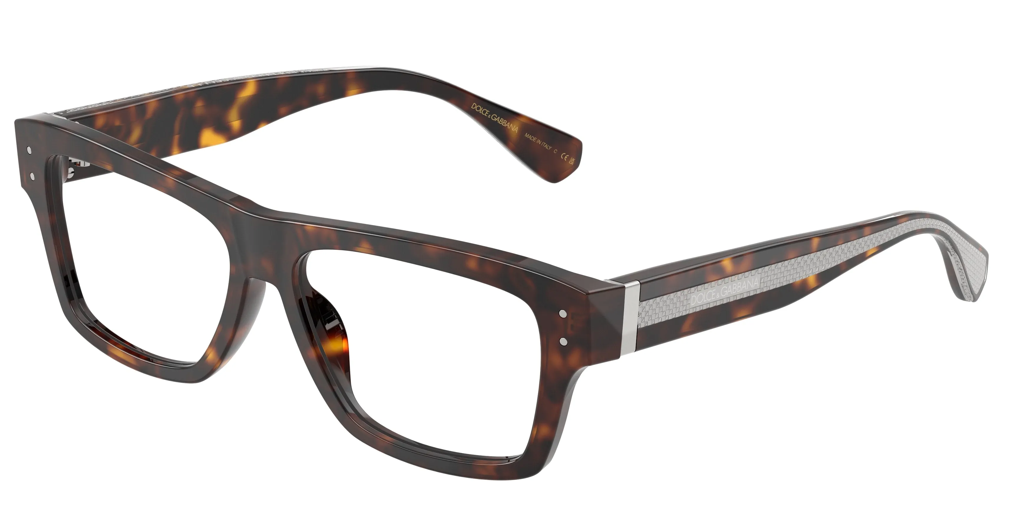 Dolce & Gabbana DG3458 502 Montature da vista Acetato Tartaruga Trasparente Squadrata Normale - immagine 1