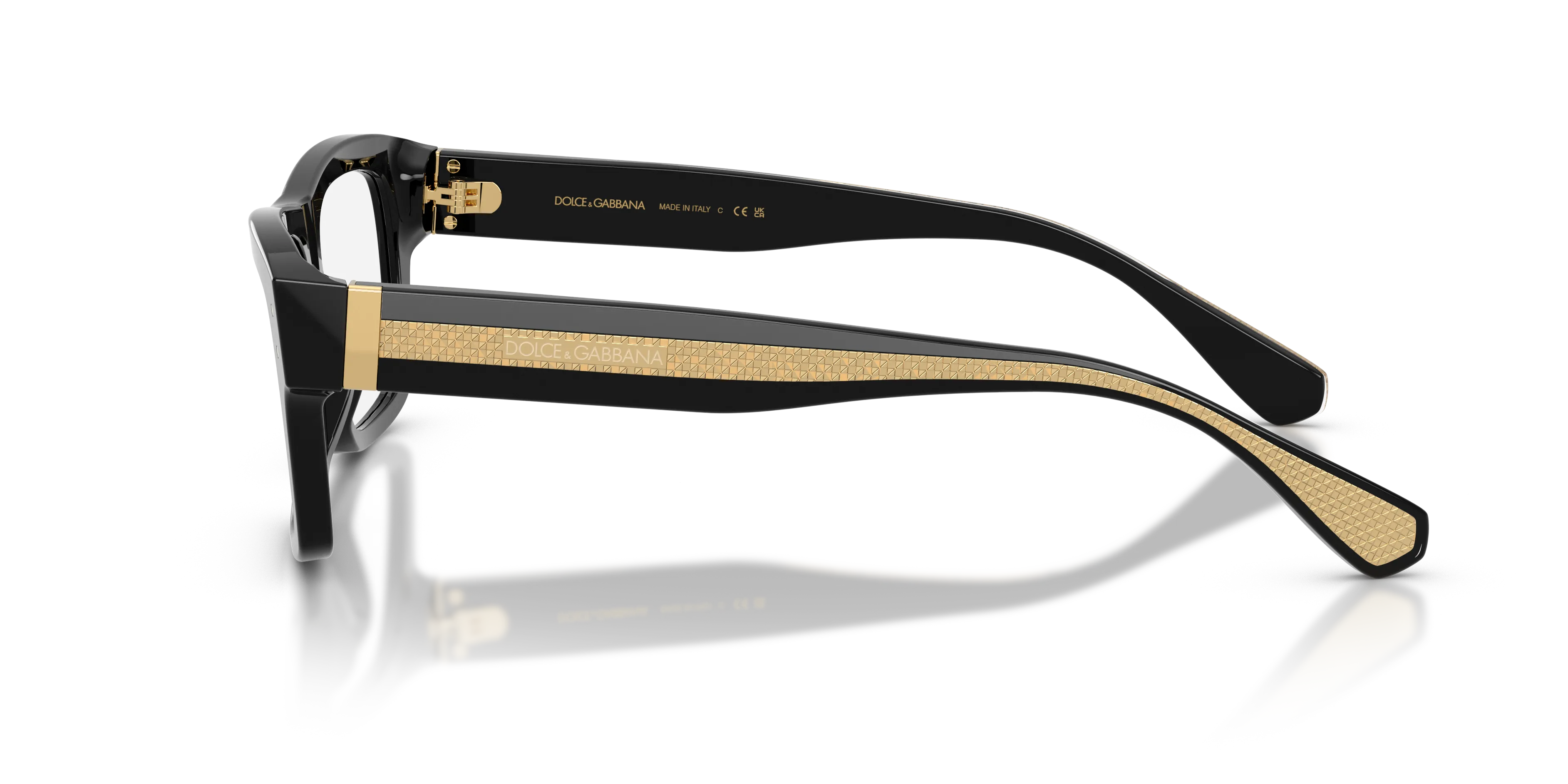 Dolce & Gabbana DG3458 501 Montature da vista Acetato Nero Trasparente Squadrata Normale - immagine 4
