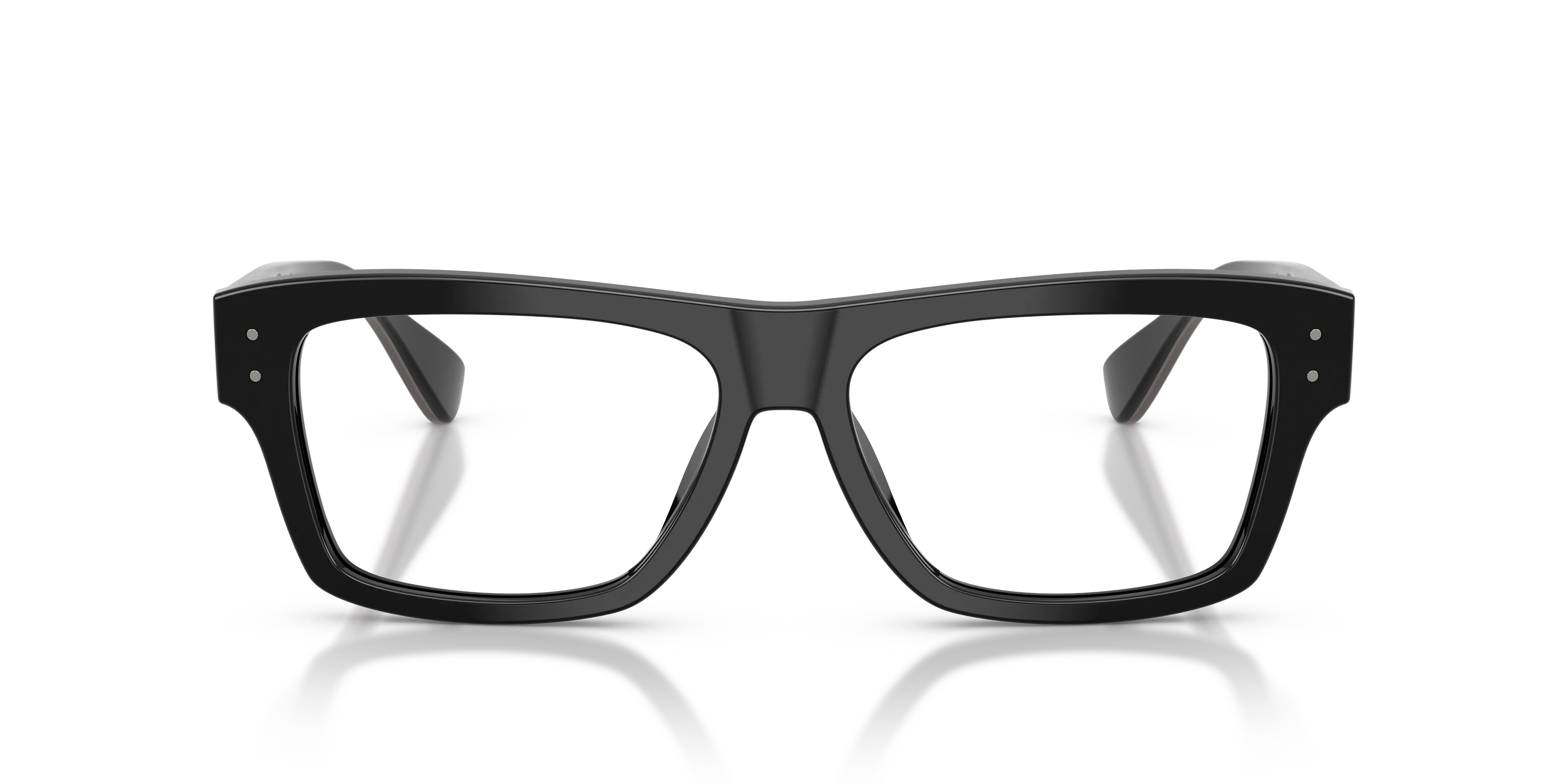 Dolce & Gabbana DG3458 3355 Montature da vista Acetato Nero Trasparente Squadrata Normale - immagine 3
