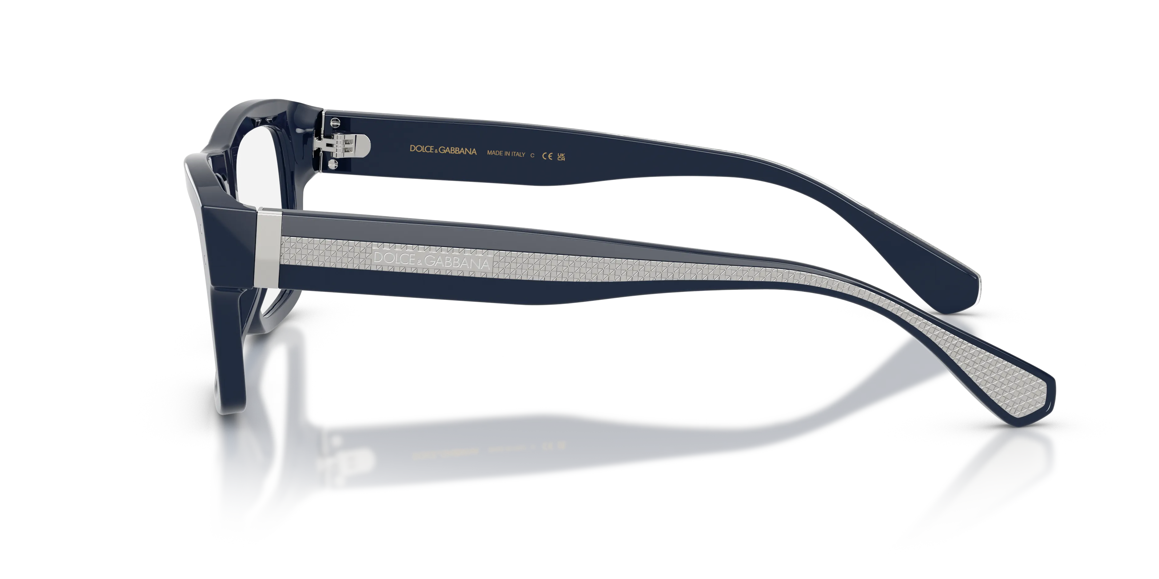 Dolce & Gabbana DG3458 3280 Montature da vista Acetato Blu Trasparente Squadrata Normale - immagine 4