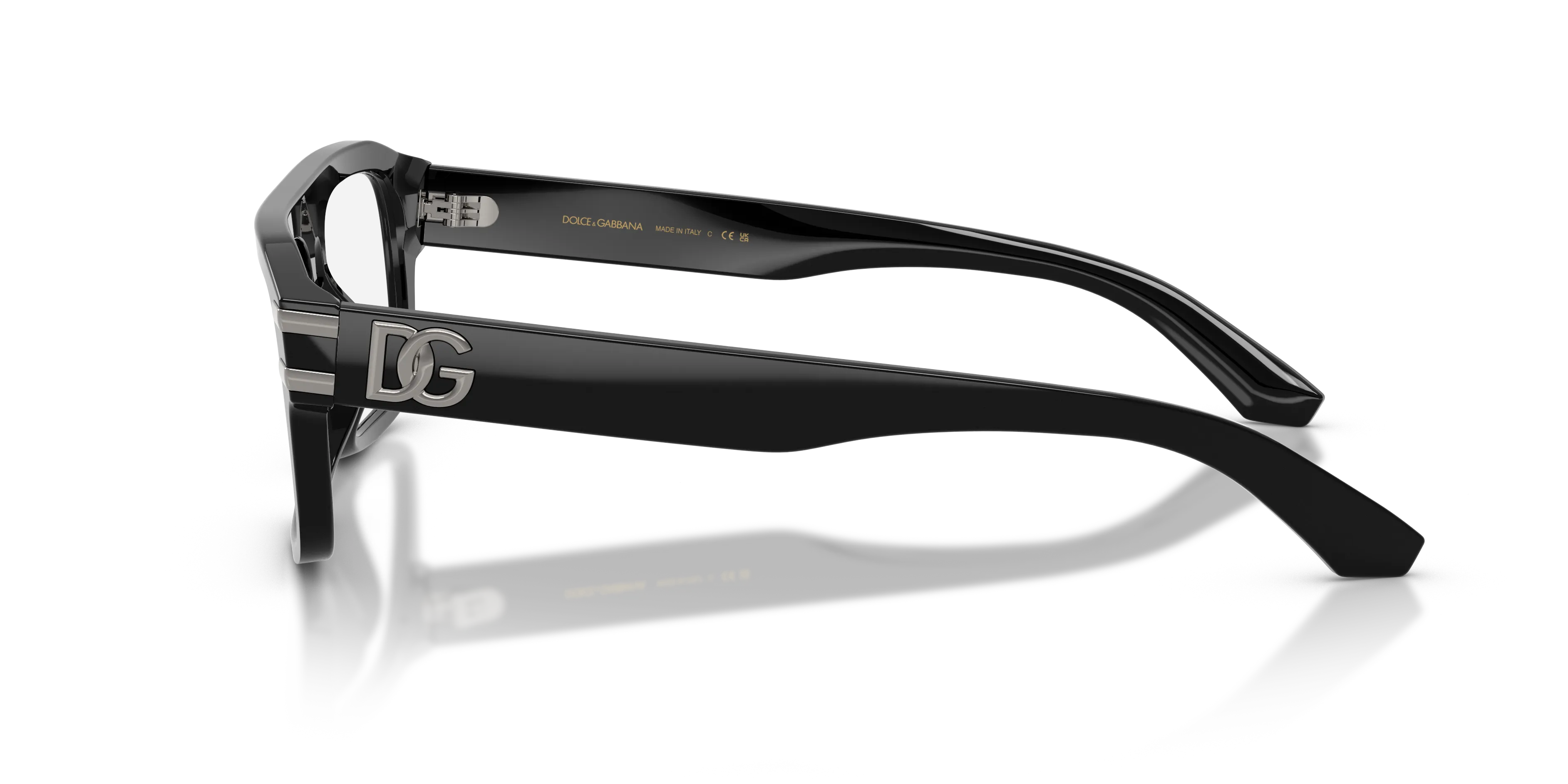 Dolce & Gabbana DG3457 501 Montature da vista Acetato Nero Trasparente Squadrata Normale - immagine 4
