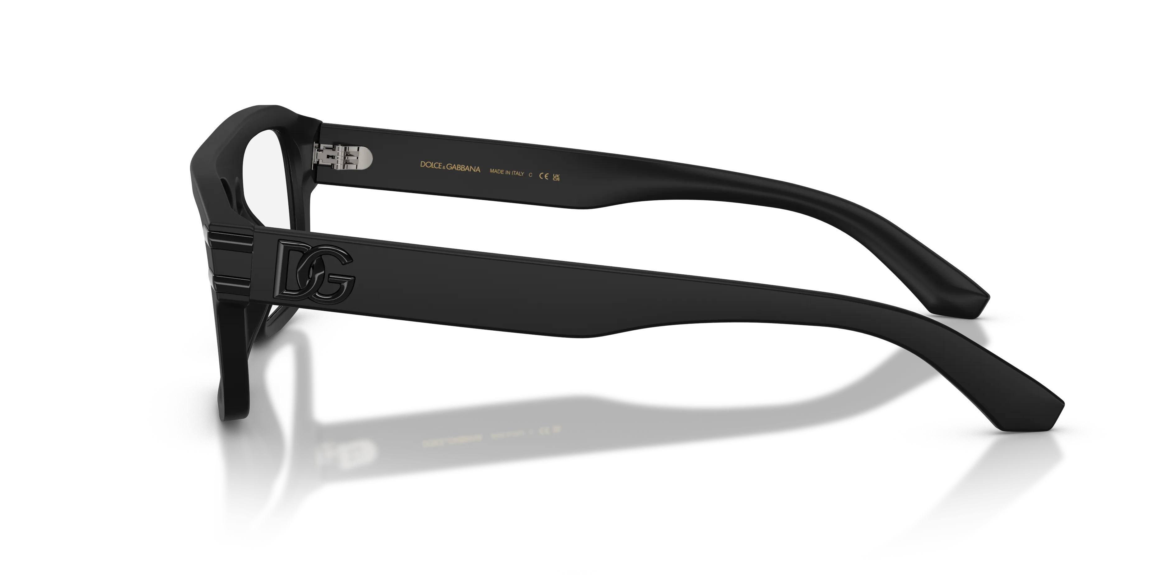 Dolce & Gabbana DG3457 2525 Montature da vista Acetato Nero Trasparente Squadrata Normale - immagine 4