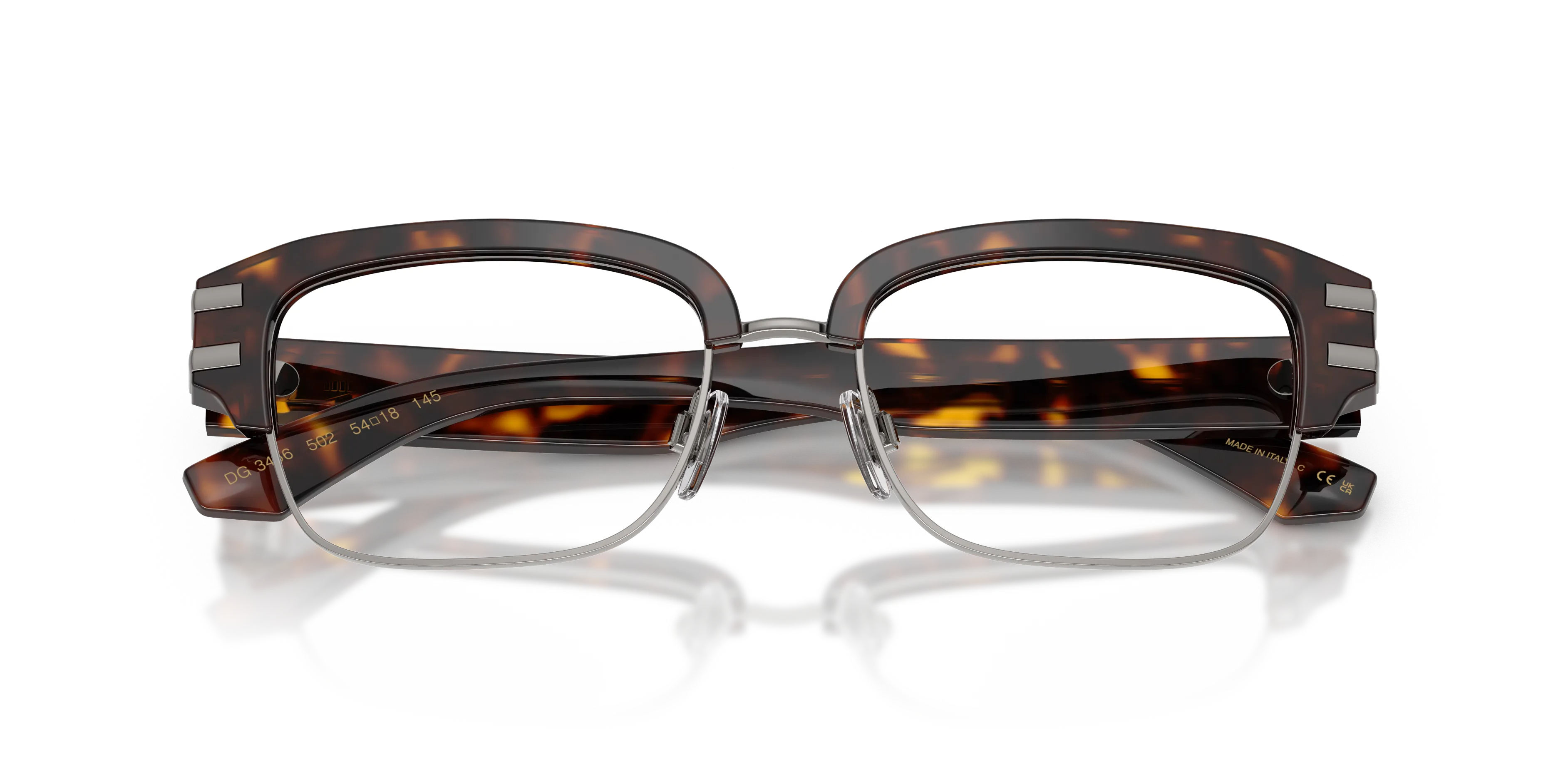 Dolce & Gabbana DG3456 502 Montature da vista Acetato Tartaruga Trasparente Squadrata Normale - immagine 2