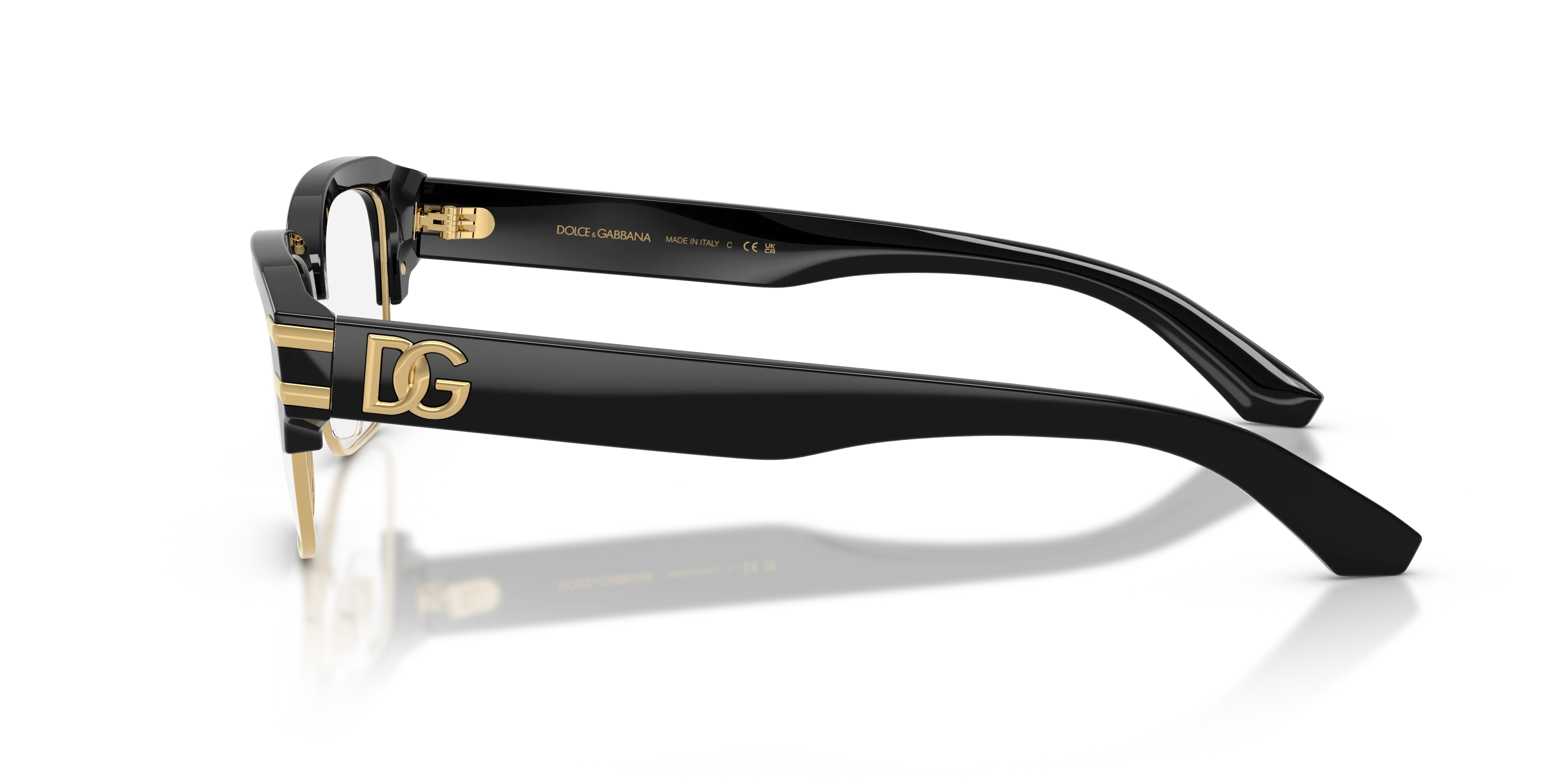 Dolce & Gabbana DG3456 501 Montature da vista Acetato Nero Trasparente Squadrata Normale - immagine 4