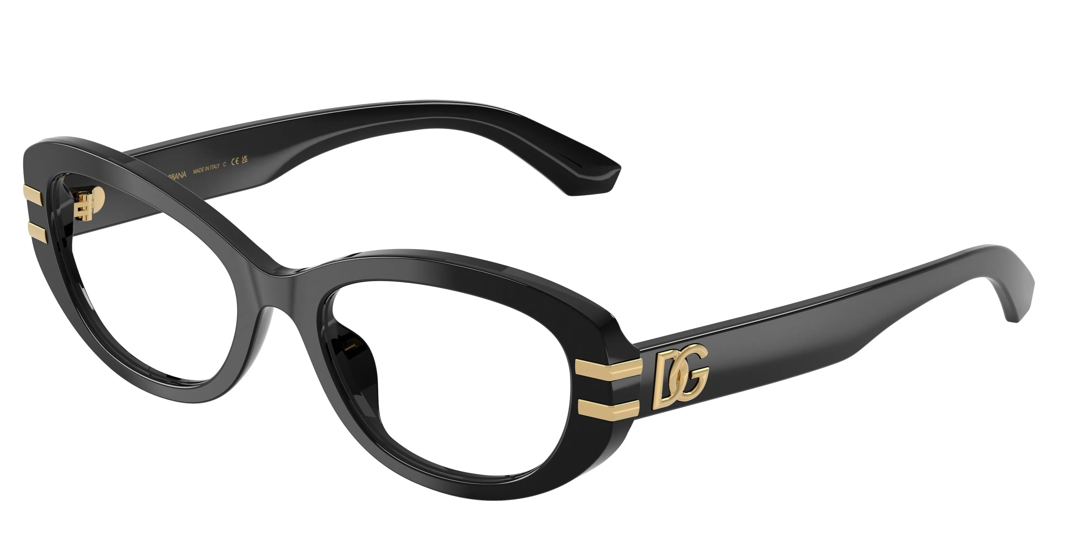 Dolce & Gabbana DG3455 501 Montature da vista Acetato Nero Trasparente Farfalla Normale - immagine 1