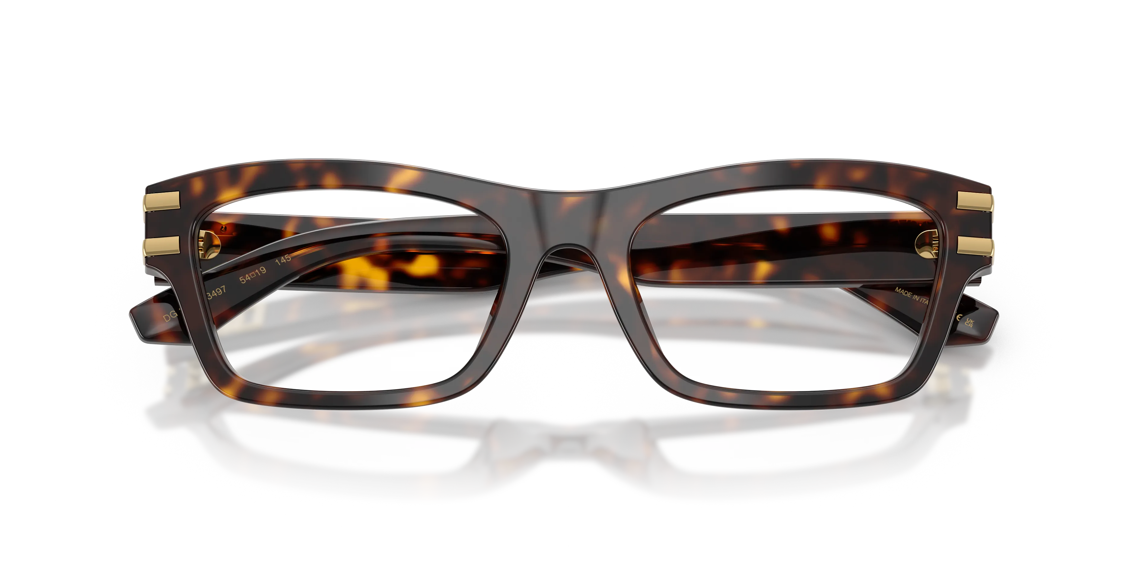 Dolce & Gabbana DG3454 502 Montature da vista Acetato Tartaruga Trasparente Squadrata Normale - immagine 2