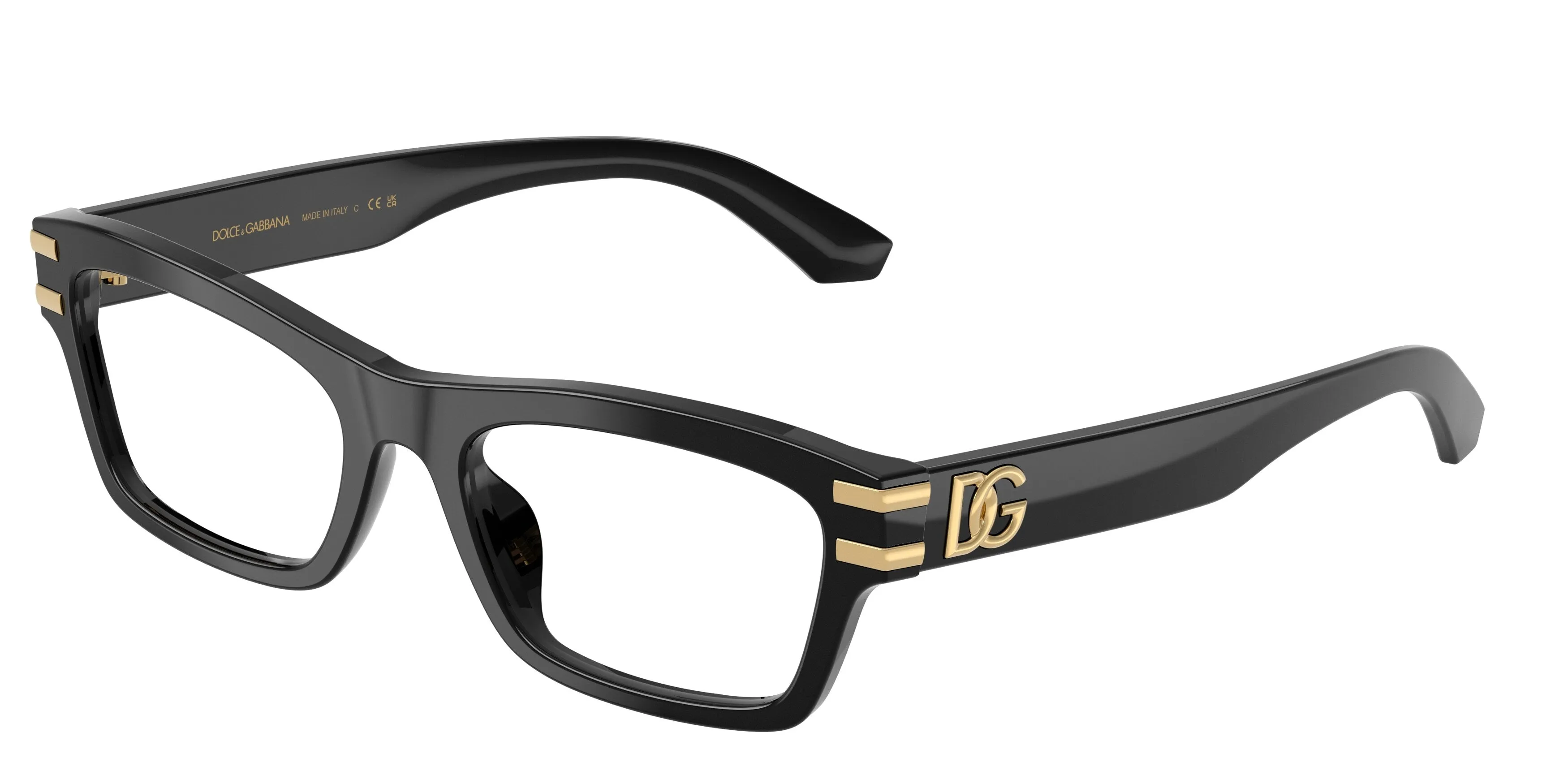 Dolce & Gabbana DG3454 501 Montature da vista Acetato Nero Trasparente Squadrata Normale - immagine 1