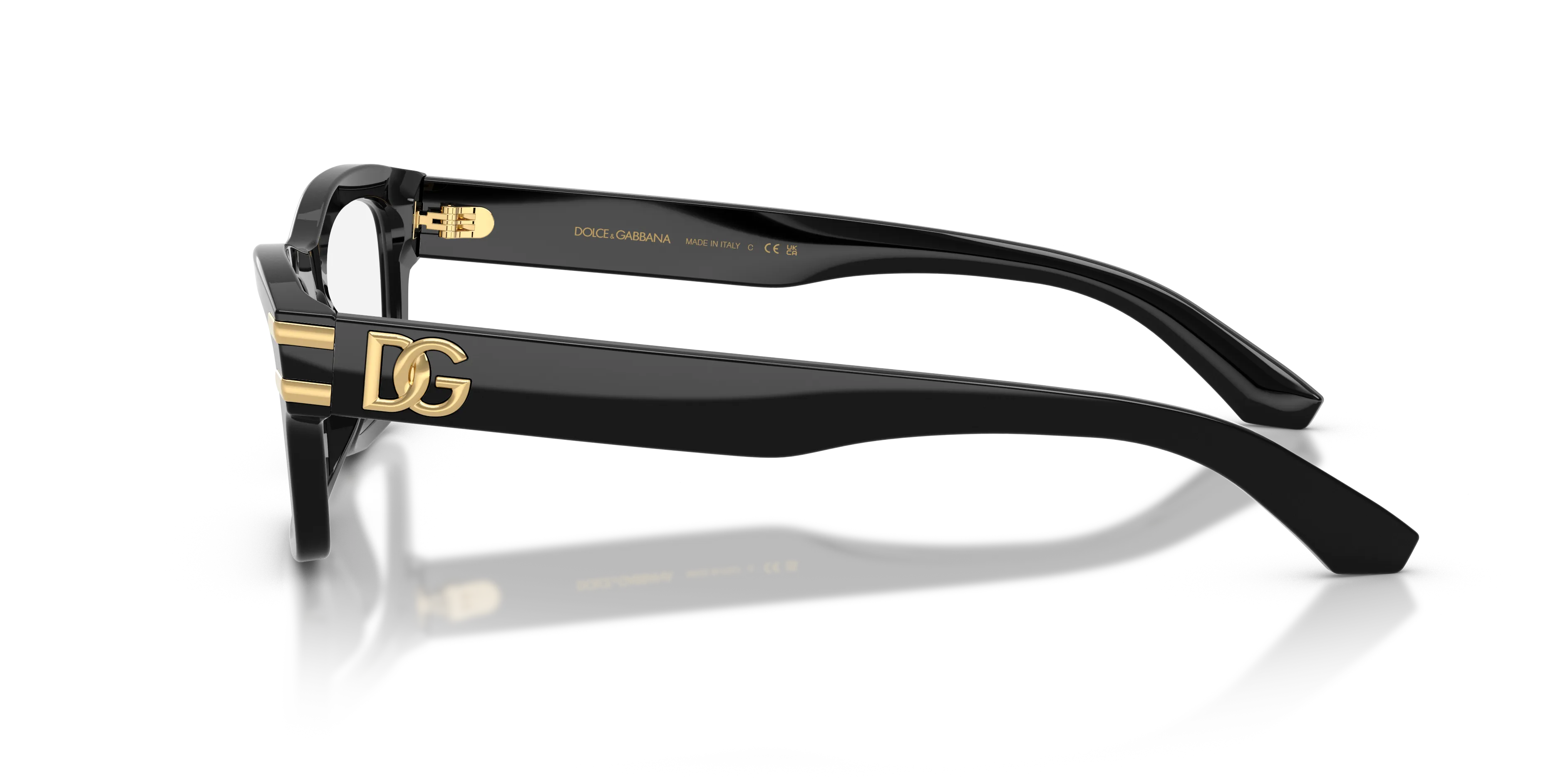 Dolce & Gabbana DG3454 501 Montature da vista Acetato Nero Trasparente Squadrata Normale - immagine 4
