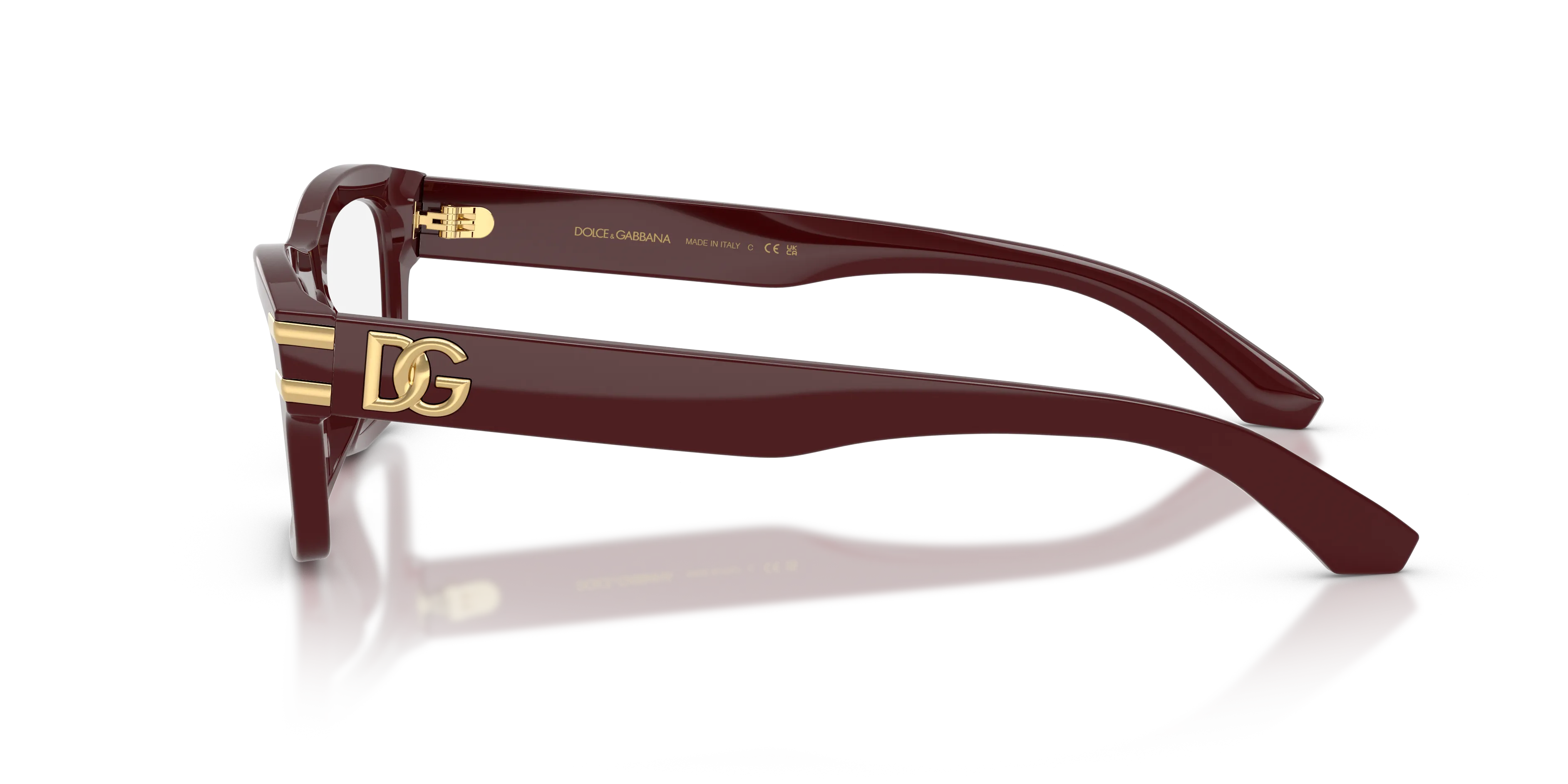 Dolce & Gabbana DG3454 3091 Montature da vista Acetato Rosso Trasparente Squadrata Normale - immagine 4