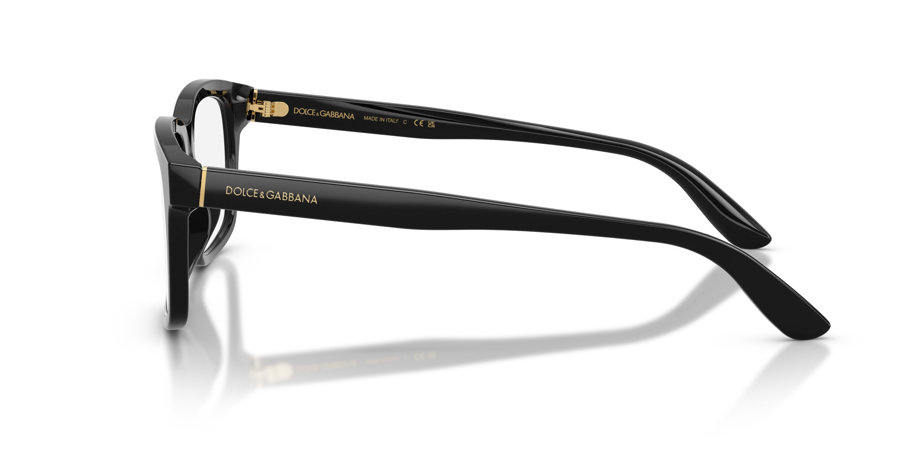 Dolce & Gabbana DG3453 501 Montature da vista Acetato Nero Trasparente Squadrata Normale - immagine 4