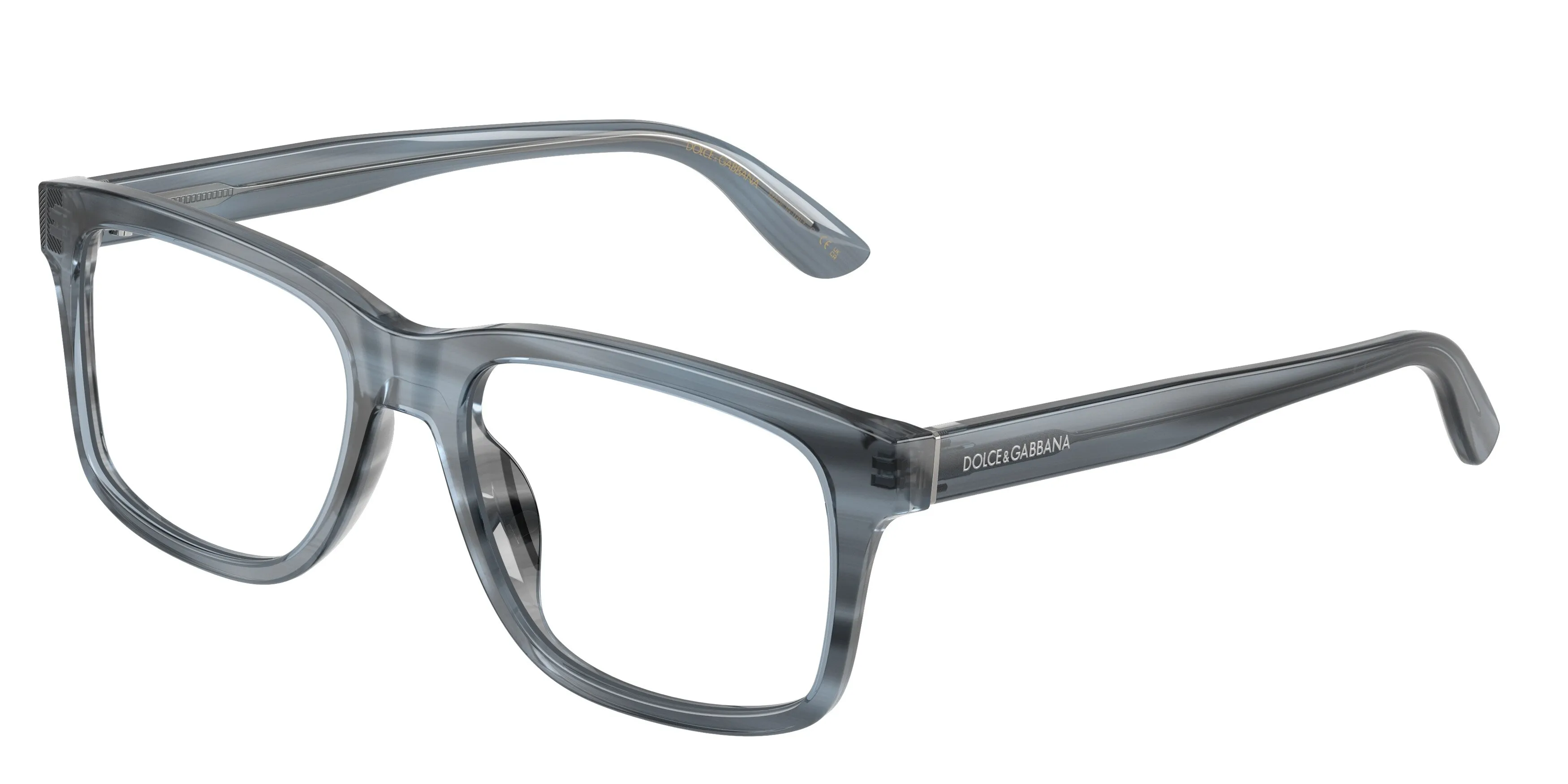 Dolce & Gabbana DG3453 3482 Montature da vista Acetato Blu Trasparente Squadrata Normale - immagine 1