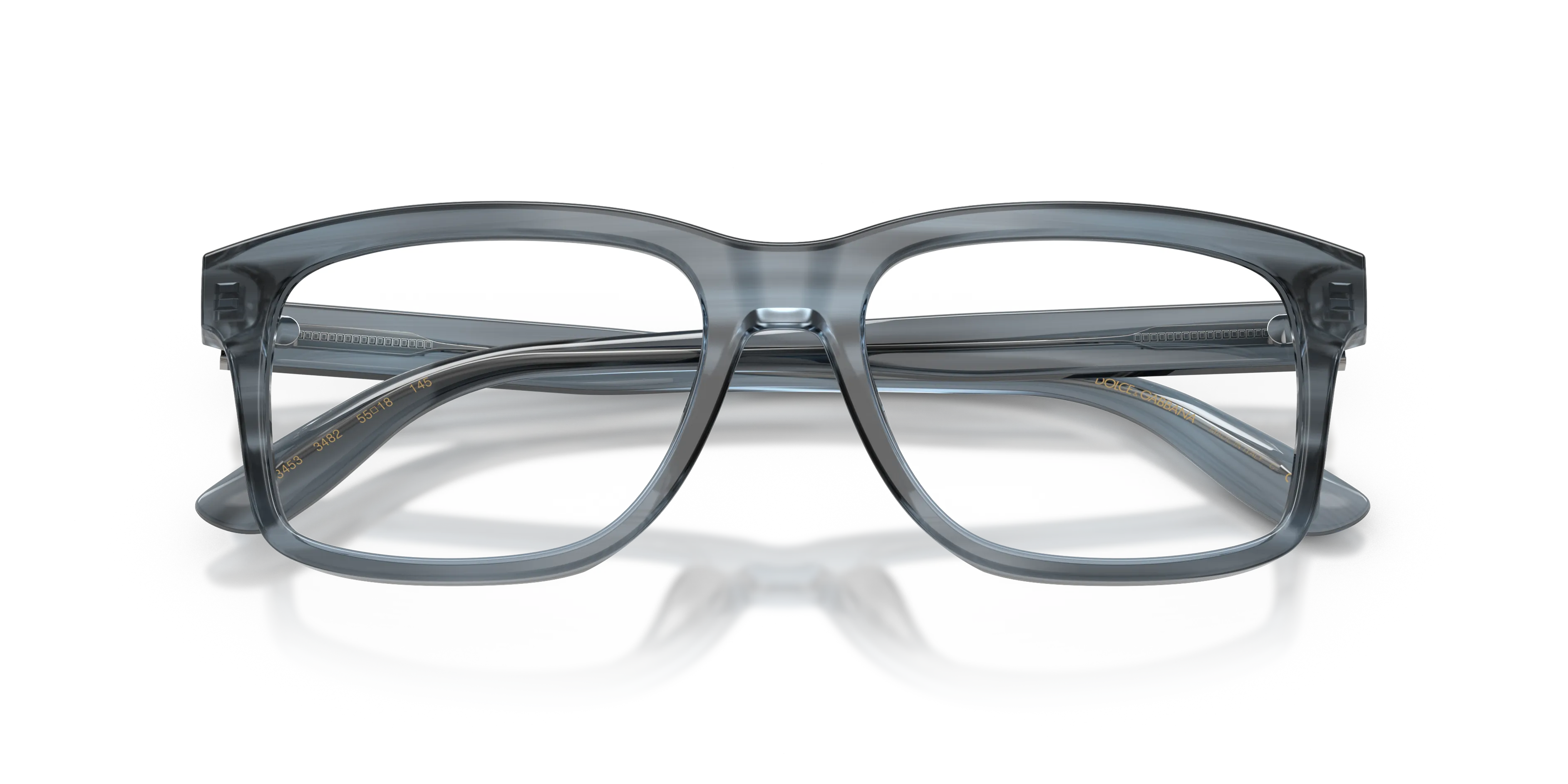 Dolce & Gabbana DG3453 3482 Montature da vista Acetato Blu Trasparente Squadrata Normale - immagine 2