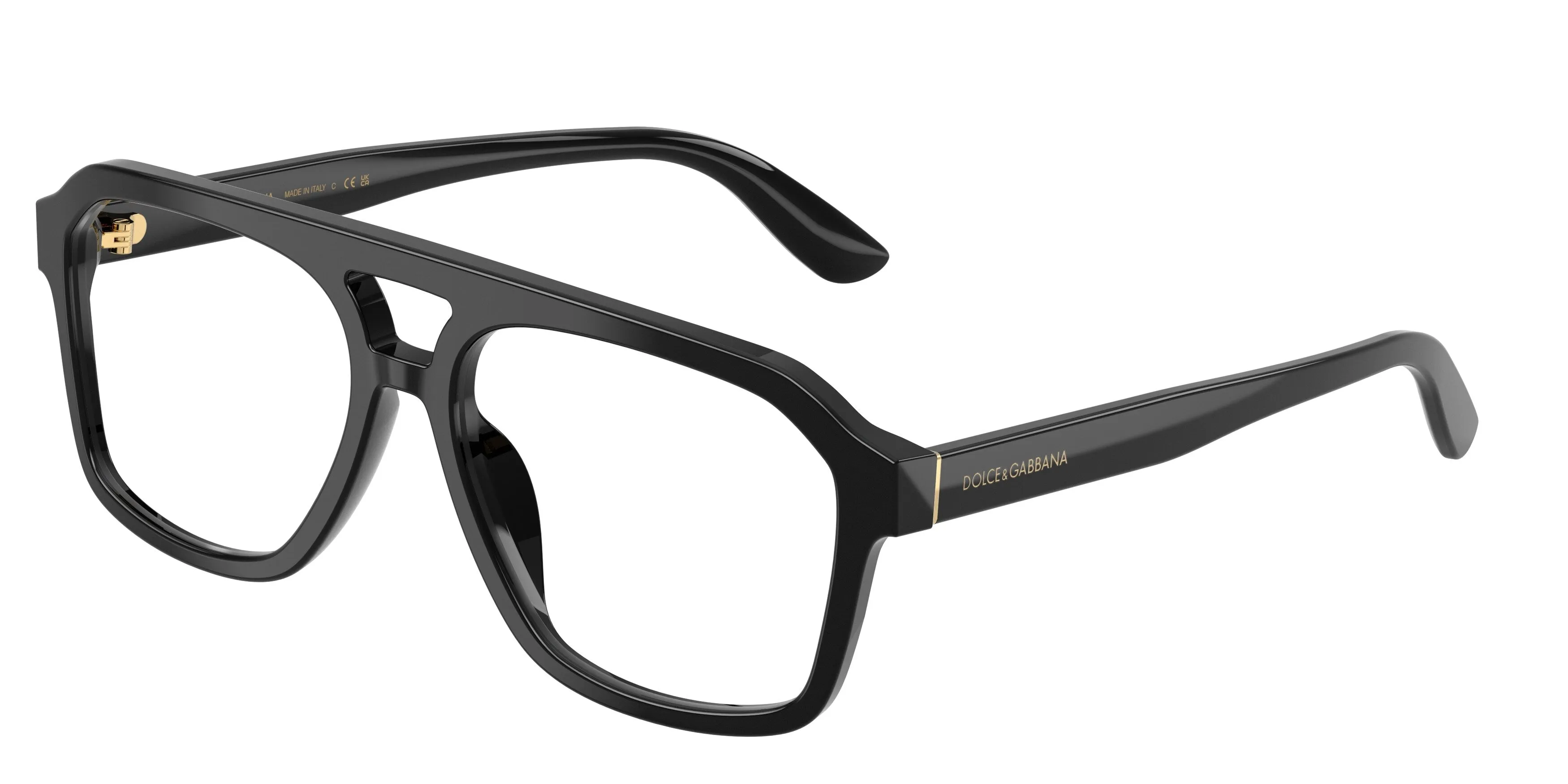 Dolce & Gabbana DG3452 501 Montature da vista Acetato Nero Trasparente Pilot Normale - immagine 1