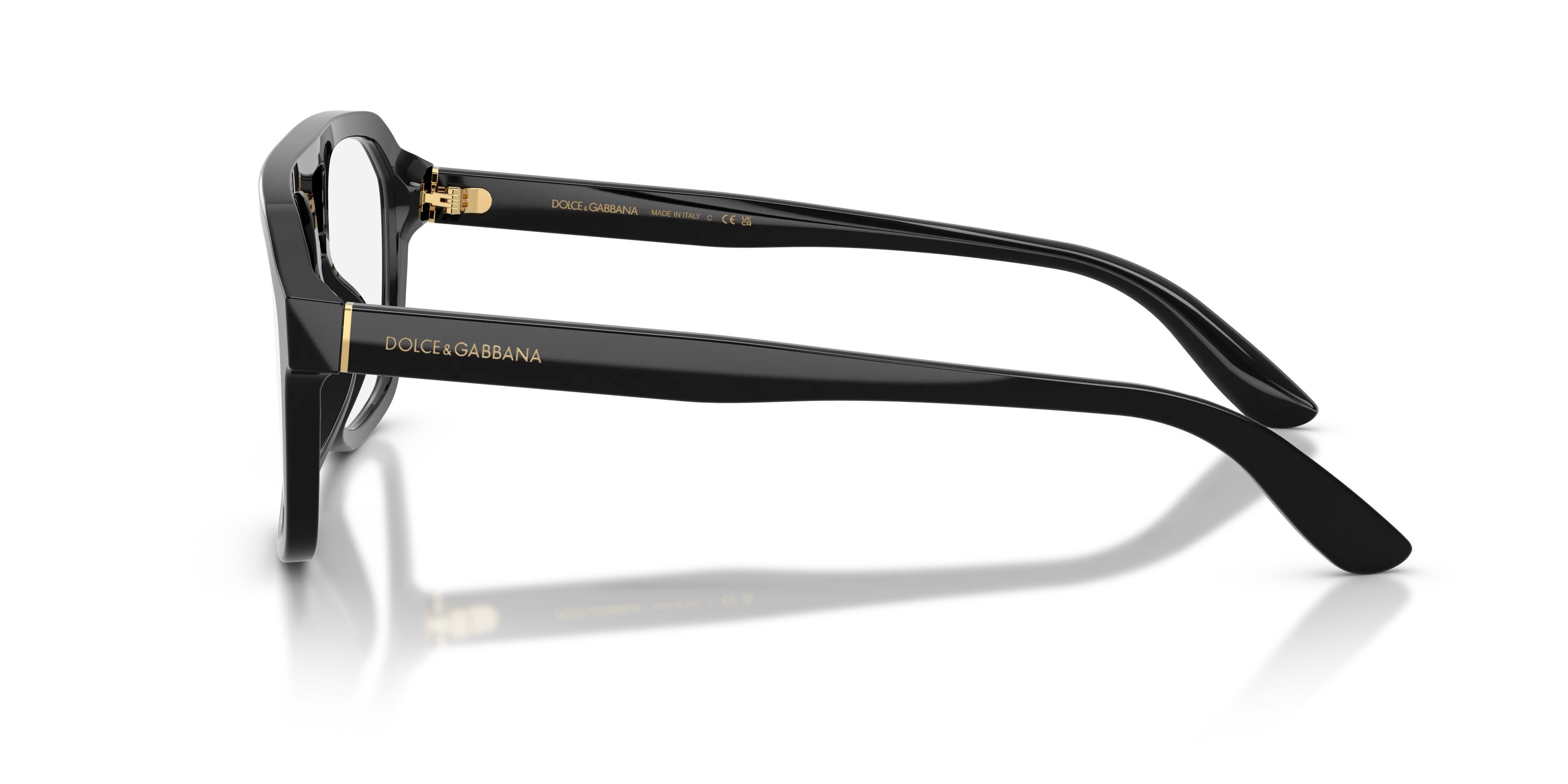 Dolce & Gabbana DG3452 501 Montature da vista Acetato Nero Trasparente Pilot Normale - immagine 4
