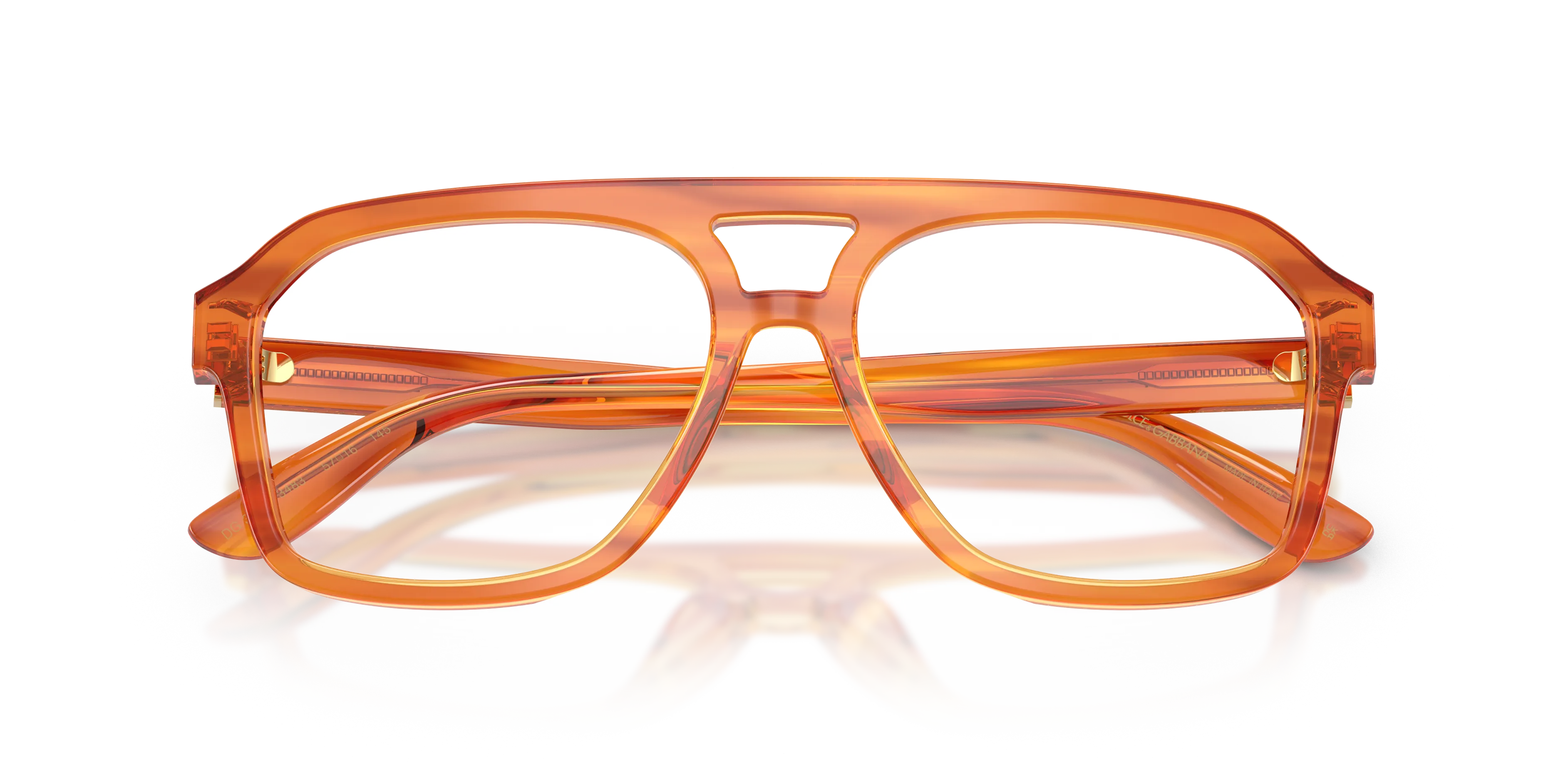 Dolce & Gabbana DG3452 3483 Montature da vista Acetato Marrone Trasparente Pilot Normale - immagine 2