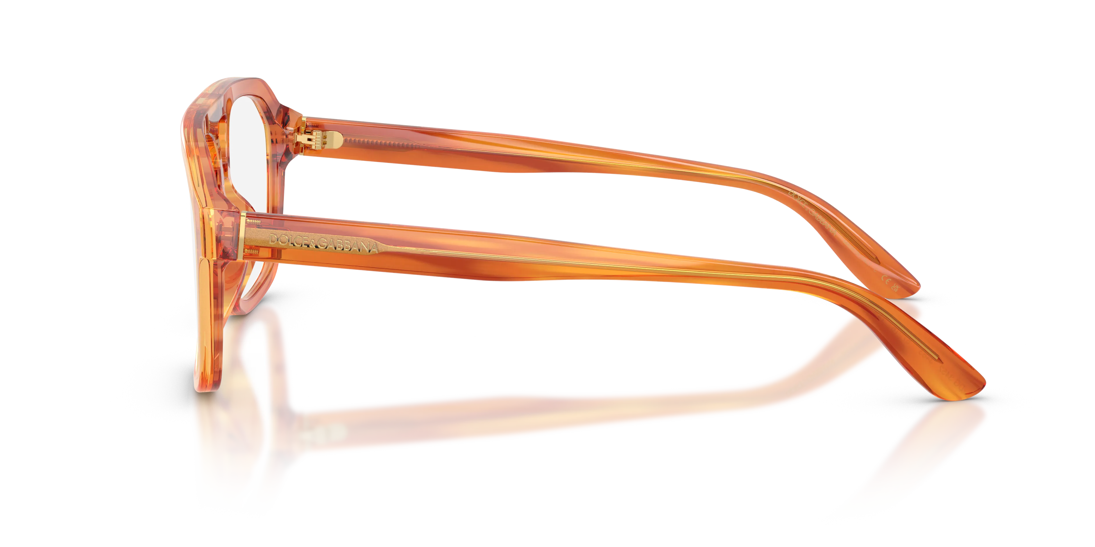 Dolce & Gabbana DG3452 3483 Montature da vista Acetato Marrone Trasparente Pilot Normale - immagine 4