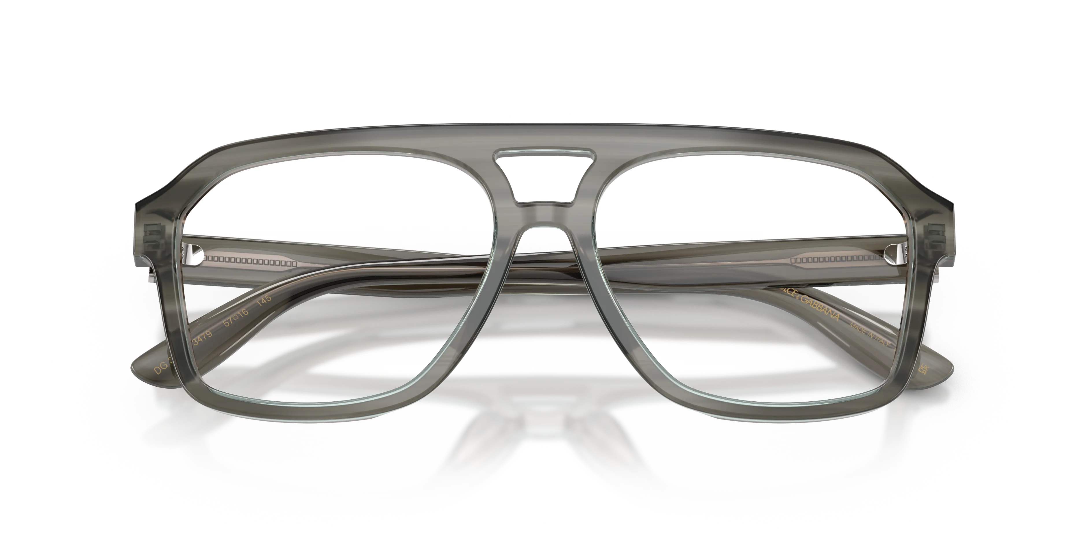 Dolce & Gabbana DG3452 3479 Montature da vista Acetato Grigio Trasparente Pilot Normale - immagine 2