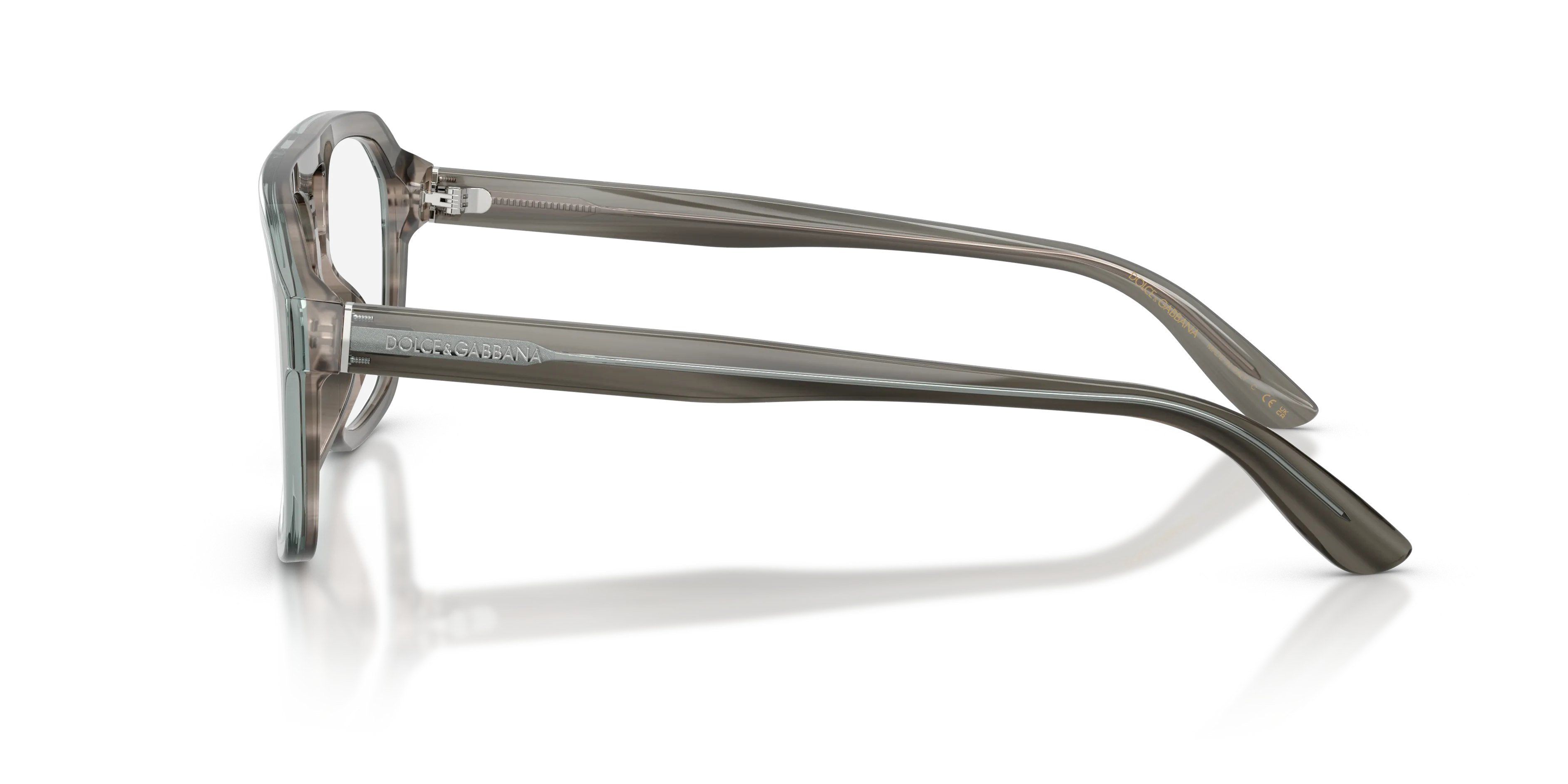Dolce & Gabbana DG3452 3479 Montature da vista Acetato Grigio Trasparente Pilot Normale - immagine 4
