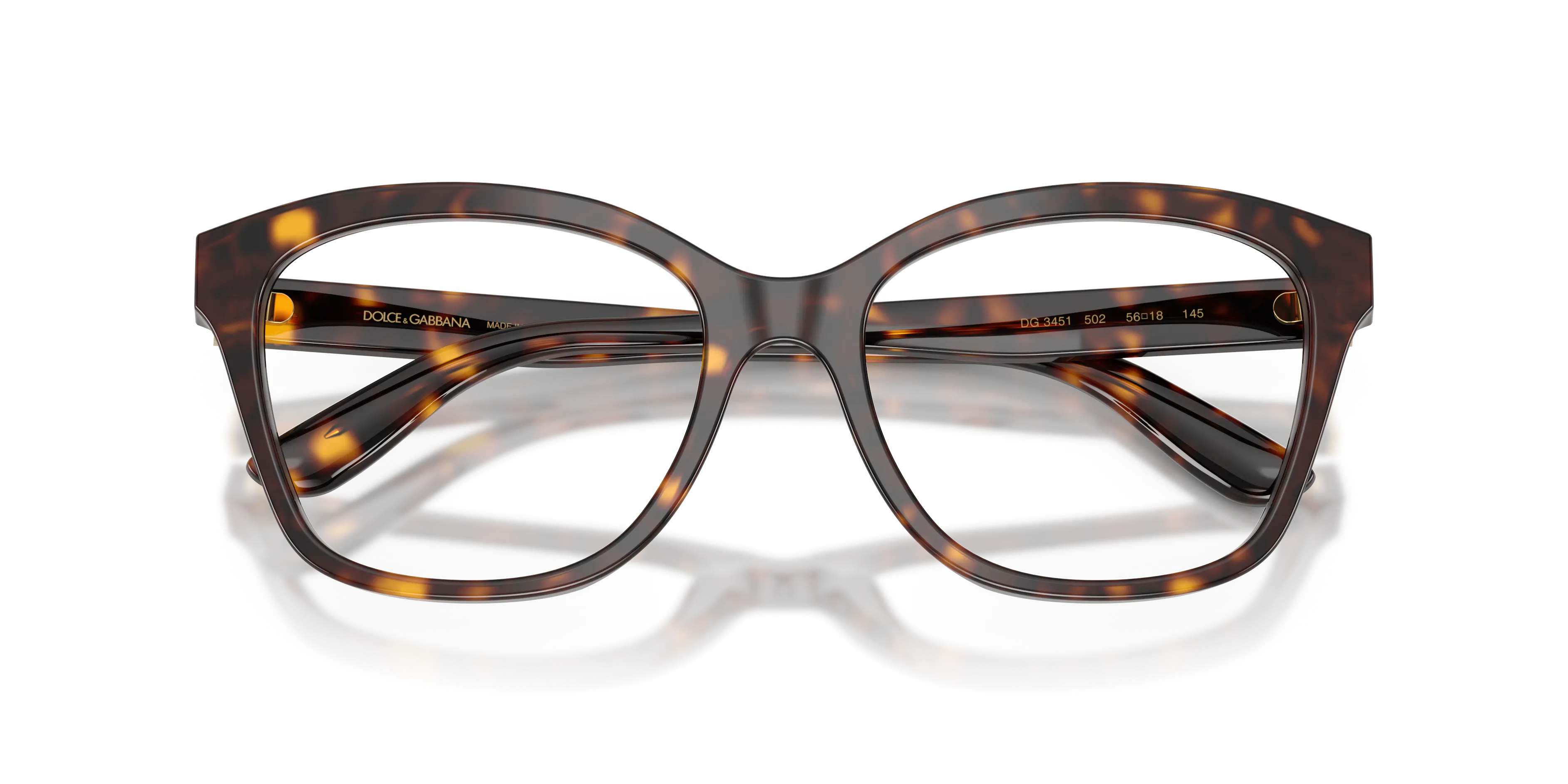 Dolce & Gabbana DG3451 502 Montature da vista Acetato Tartaruga Trasparente Farfalla Normale - immagine 2