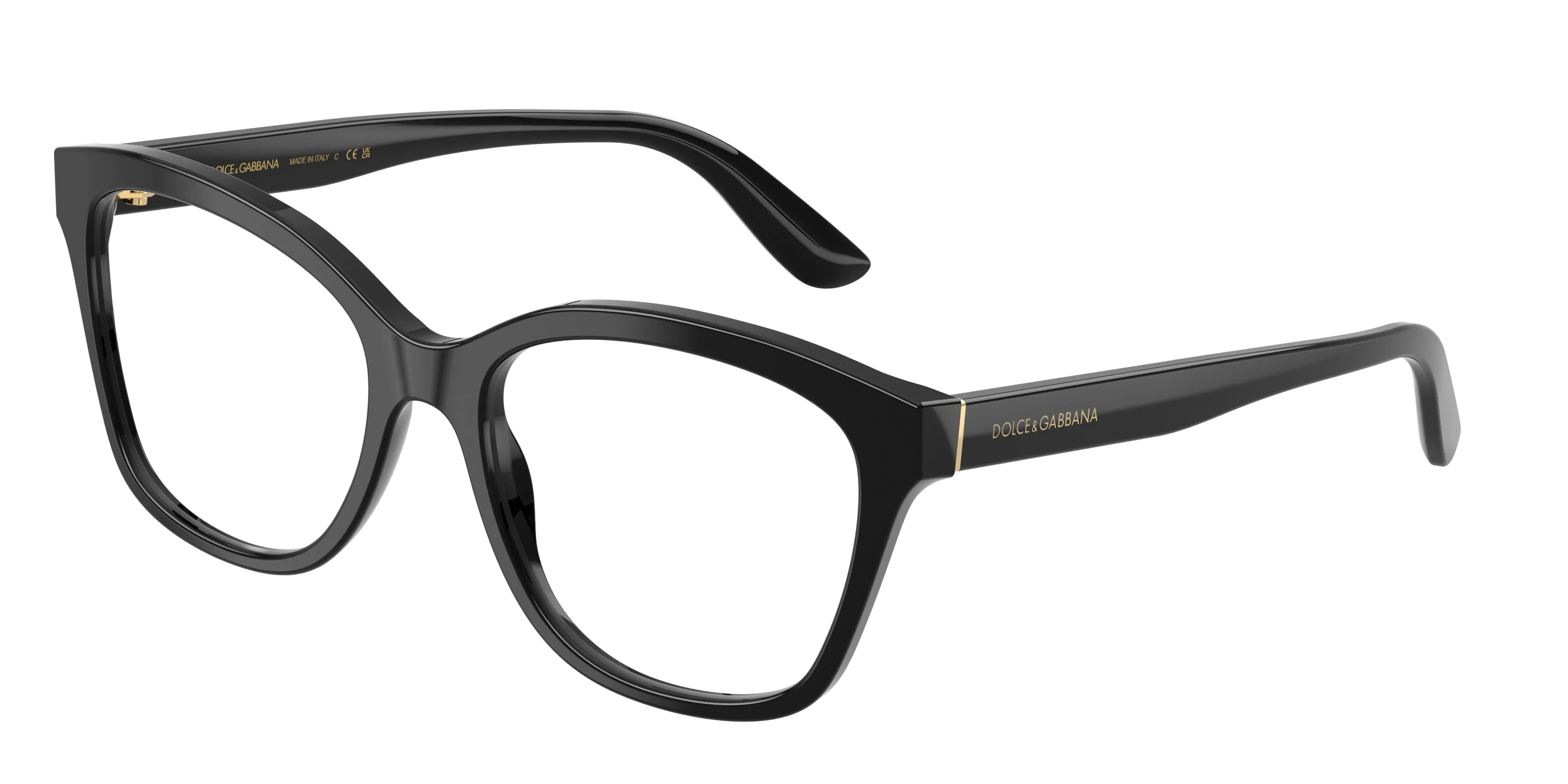 Dolce & Gabbana DG3451 501 Montature da vista Acetato Nero Trasparente Farfalla Normale - immagine 1