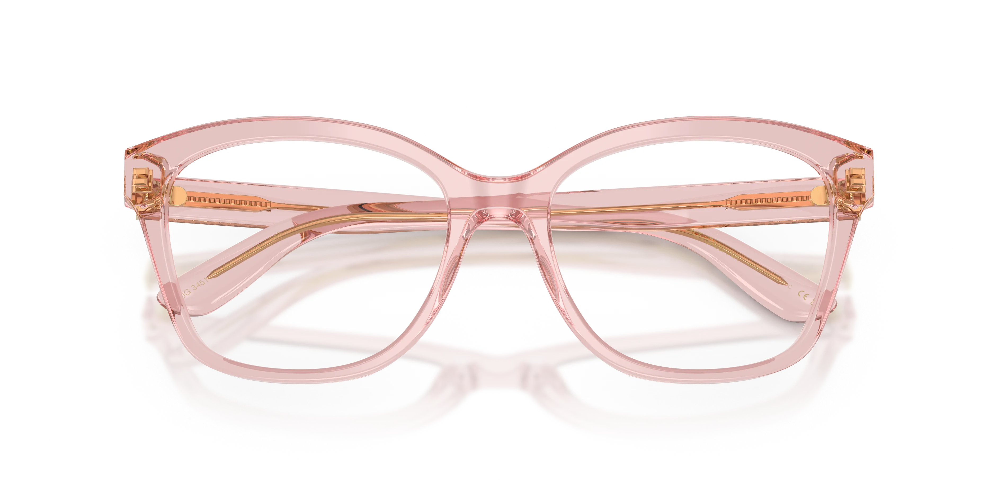 Dolce & Gabbana DG3451 3148 Montature da vista Acetato Rosa Trasparente Farfalla Normale - immagine 2