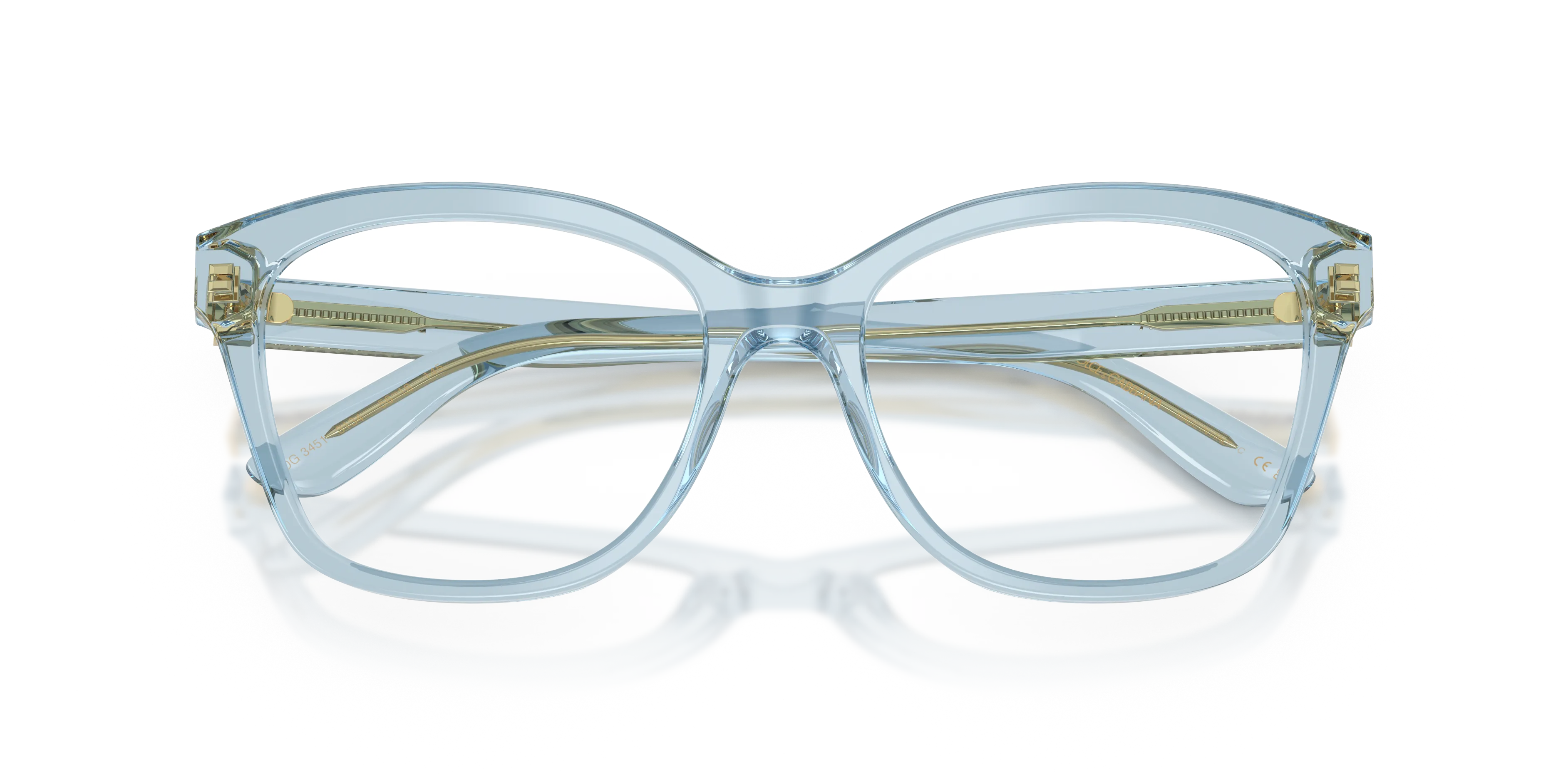 Dolce & Gabbana DG3451 3134 Montature da vista Acetato Blu Trasparente Farfalla Normale - immagine 2