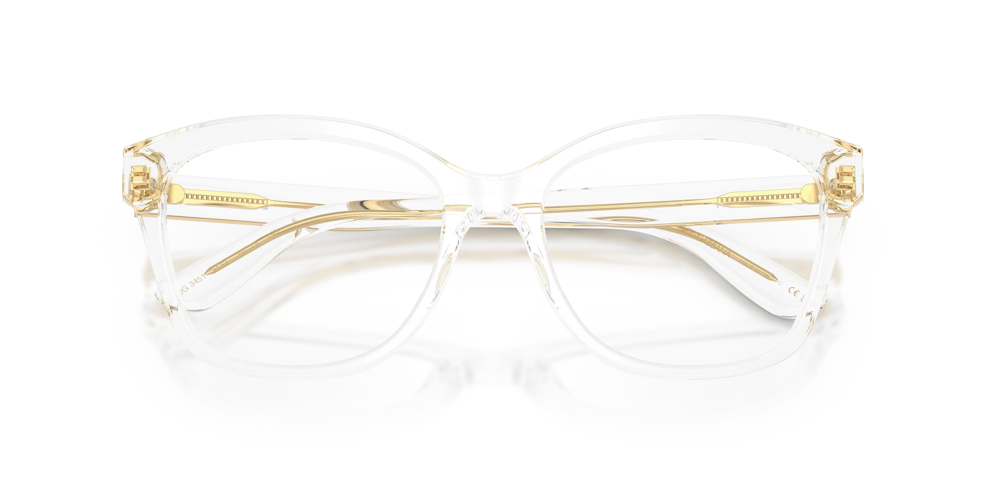 Dolce & Gabbana DG3451 3133 Montature da vista Acetato Trasparente Trasparente Farfalla Normale - immagine 2