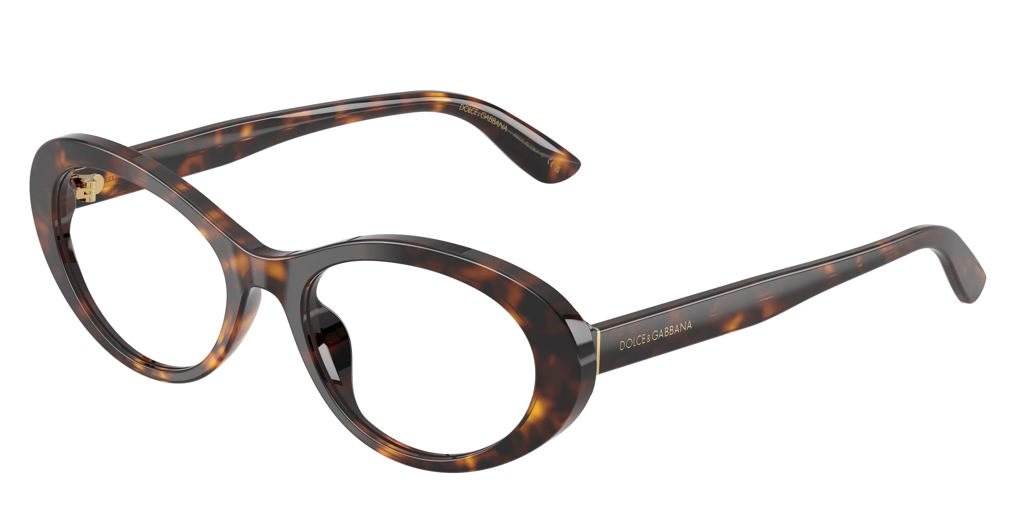 Dolce & Gabbana DG3450 502 Montature da vista Acetato Tartaruga Trasparente Rotonda Normale - immagine 1