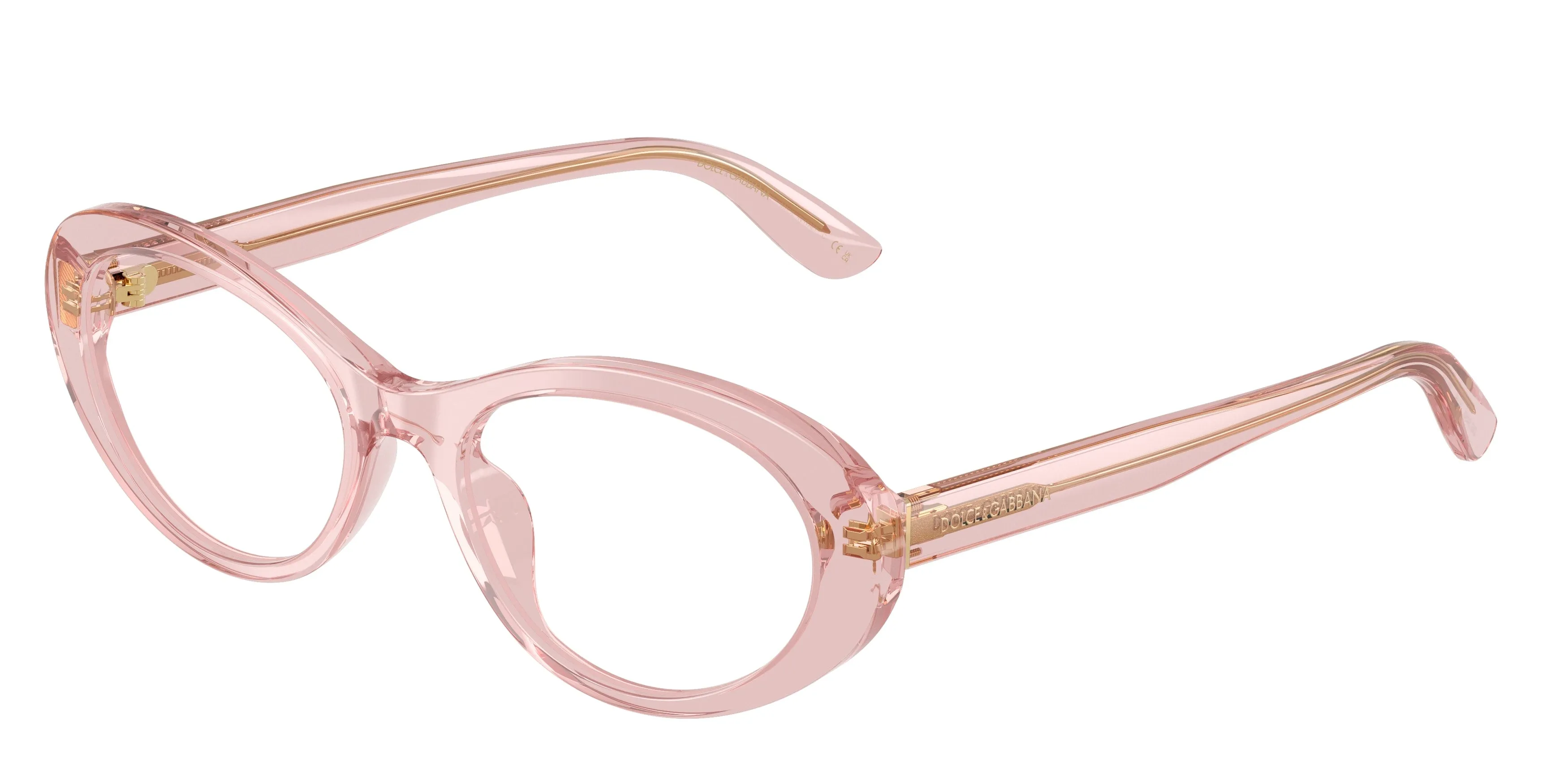 Dolce & Gabbana DG3450 3148 Montature da vista Acetato Rosa Trasparente Rotonda Normale - immagine 1